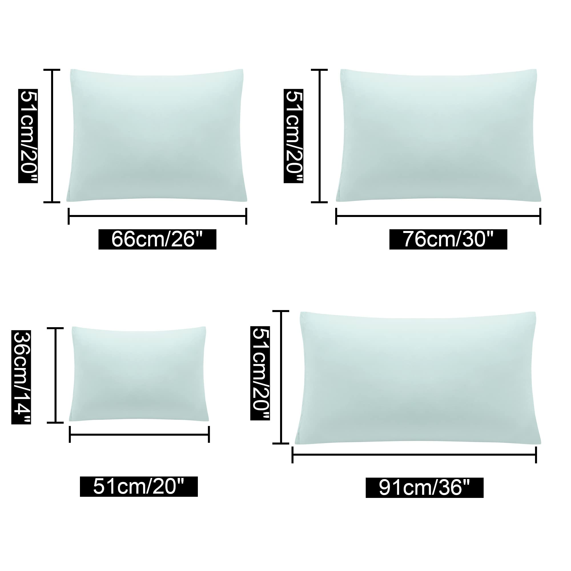 uxcell 2 Pack King Size Pillow Cases (20x36 Inches) - Soft 1800 Series Microfiber Pillow Covers with Zipper Closure, Light Gray - Perfect for Bedroom, Hotel, Travel & Home Decor