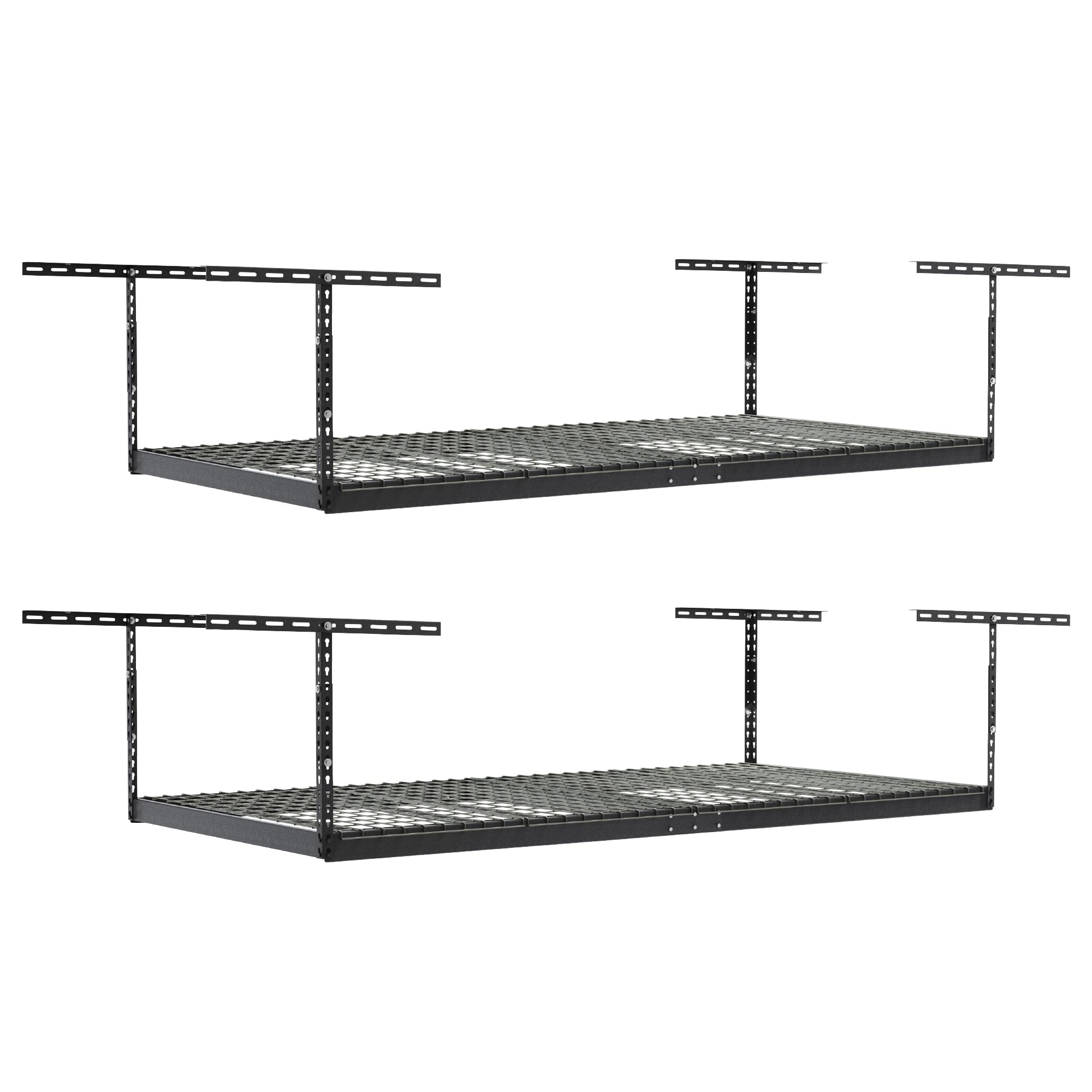 Heavy Duty Overhead Garage Storage Rack - 600 lb Capacity Adjustable Ceiling Mount Organizer (4x8 Hammertone, 12