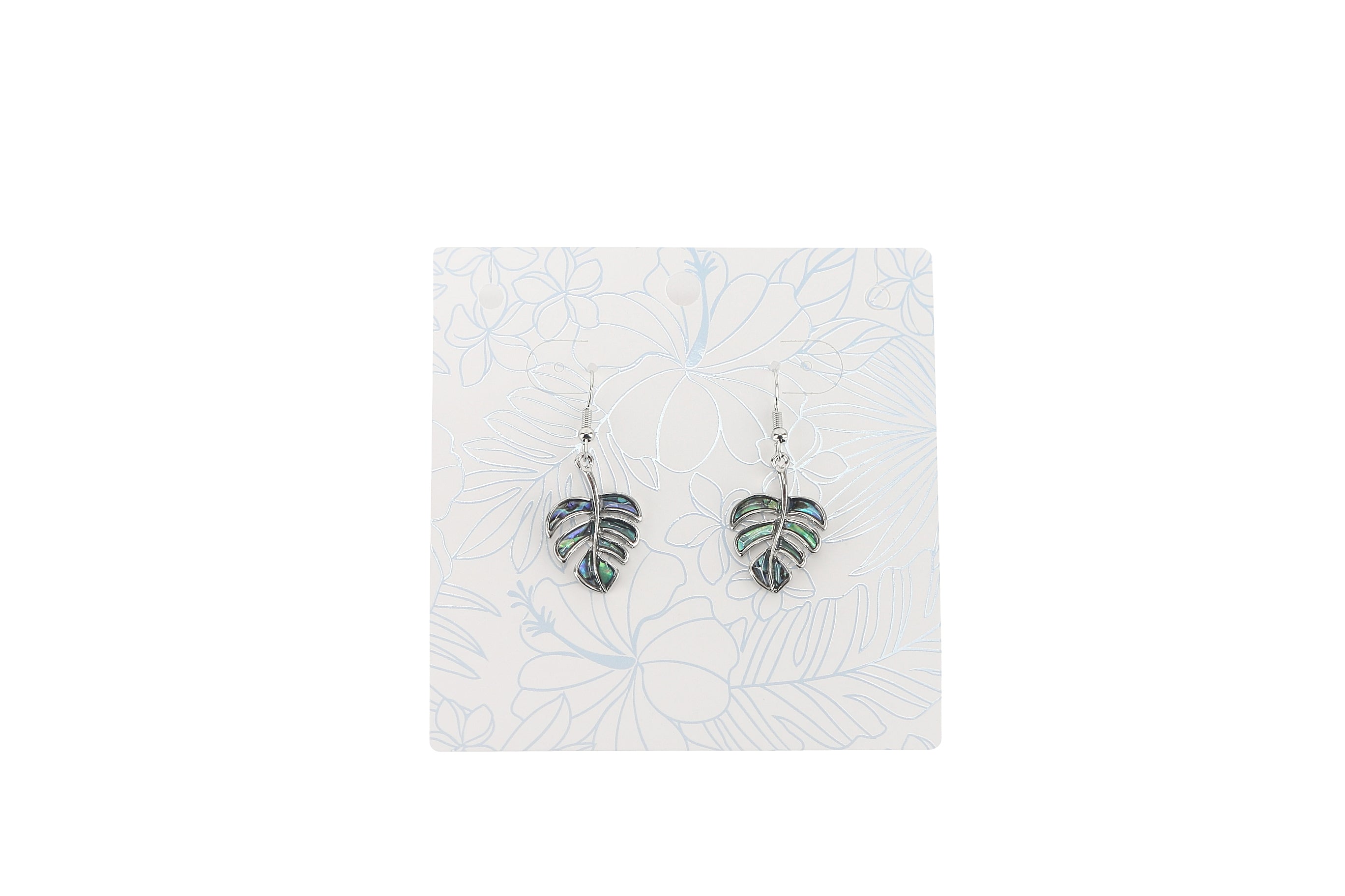 Makamae Monstera Silver Earrings for Women - Handmade Jewelry, Unique Leaf Design - Perfect for Parties, Weddings & Everyday Wear