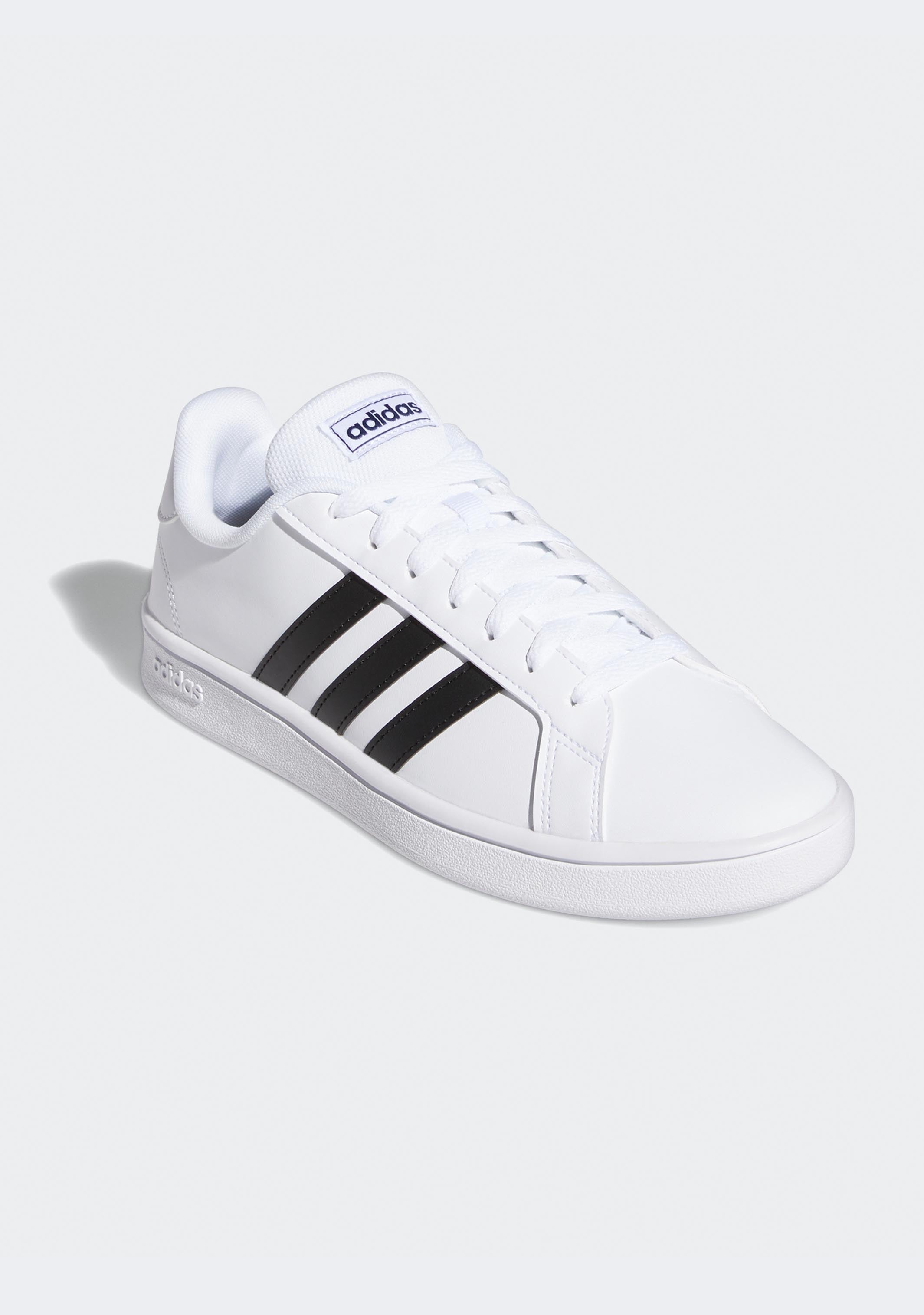 Adidas Men's Grand Court Base Sneakers - Classic White Tennis Shoes for Men | Comfortable & Durable for Casual Wear, Gym, and Everyday Use