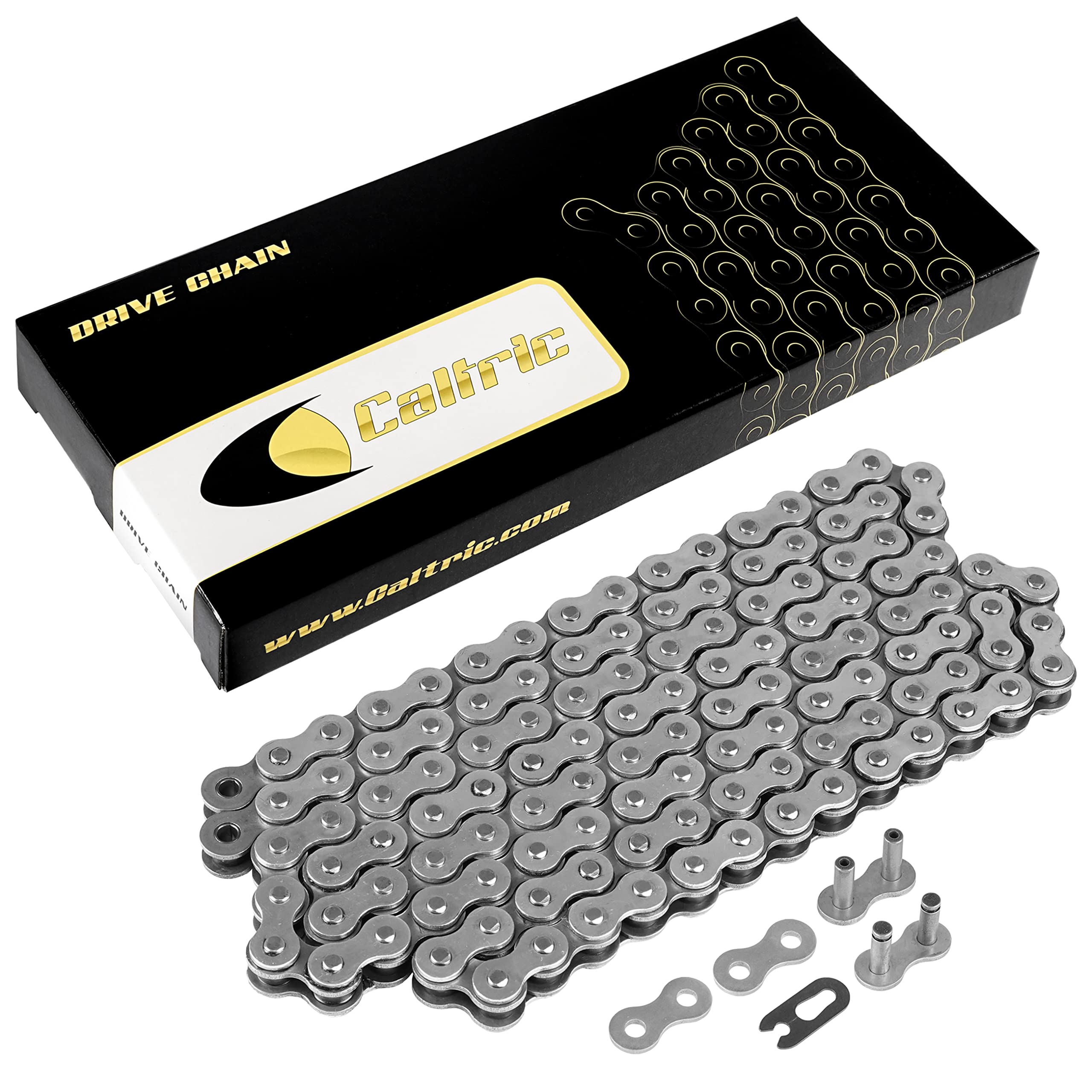 Caltric Drive Chain Replacement for Yamaha RT100 RT-100 1990-2000 Dirt Bike - Perfect for Off-Road & Trail Riding Adventures