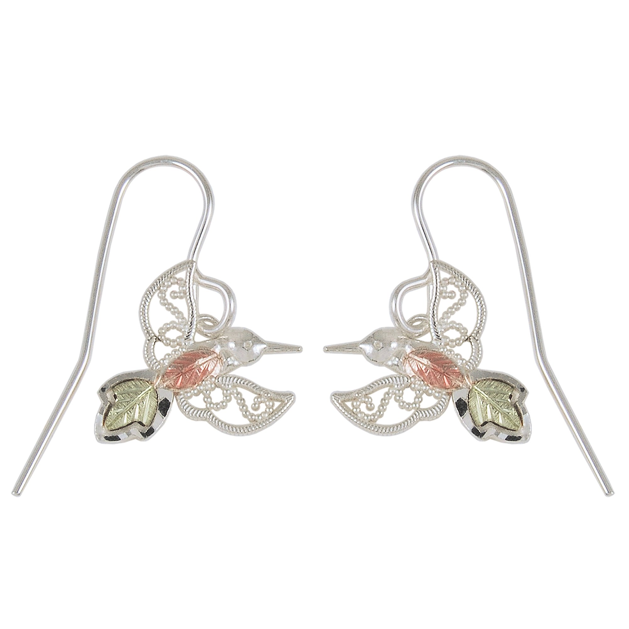 Sterling Silver Black Hills Hummingbird Earrings with Shepherd Hook Posts - Elegant Nature-Inspired Jewelry for Women, Perfect for Everyday Wear, Special Occasions & Gift Giving