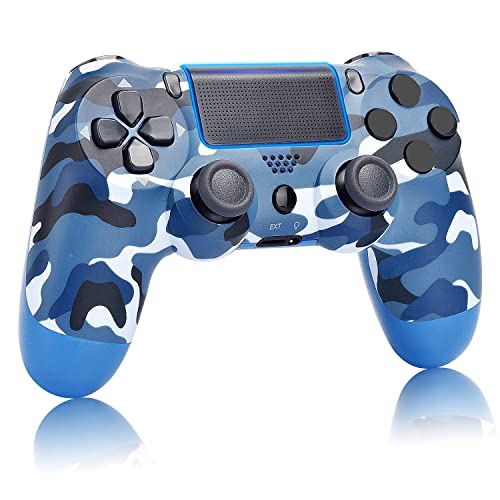 AUGEX Wireless PS4 Controller - Gamepad Remote Compatible with Playstation 4 Consoles, Dual Joystick, Ergonomic Design (Blue) - Perfect for Gaming, Streaming & Multiplayer Sessions
