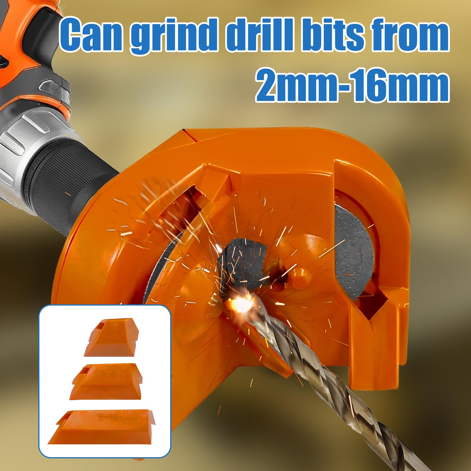 Electric Drill Bit Sharpener - Multipurpose High Hardness Twist Drill Grinding Tool for Cobalt & High Speed Steel Carbide Bits | Perfect for DIY, Woodworking, Metalworking & Professional Use