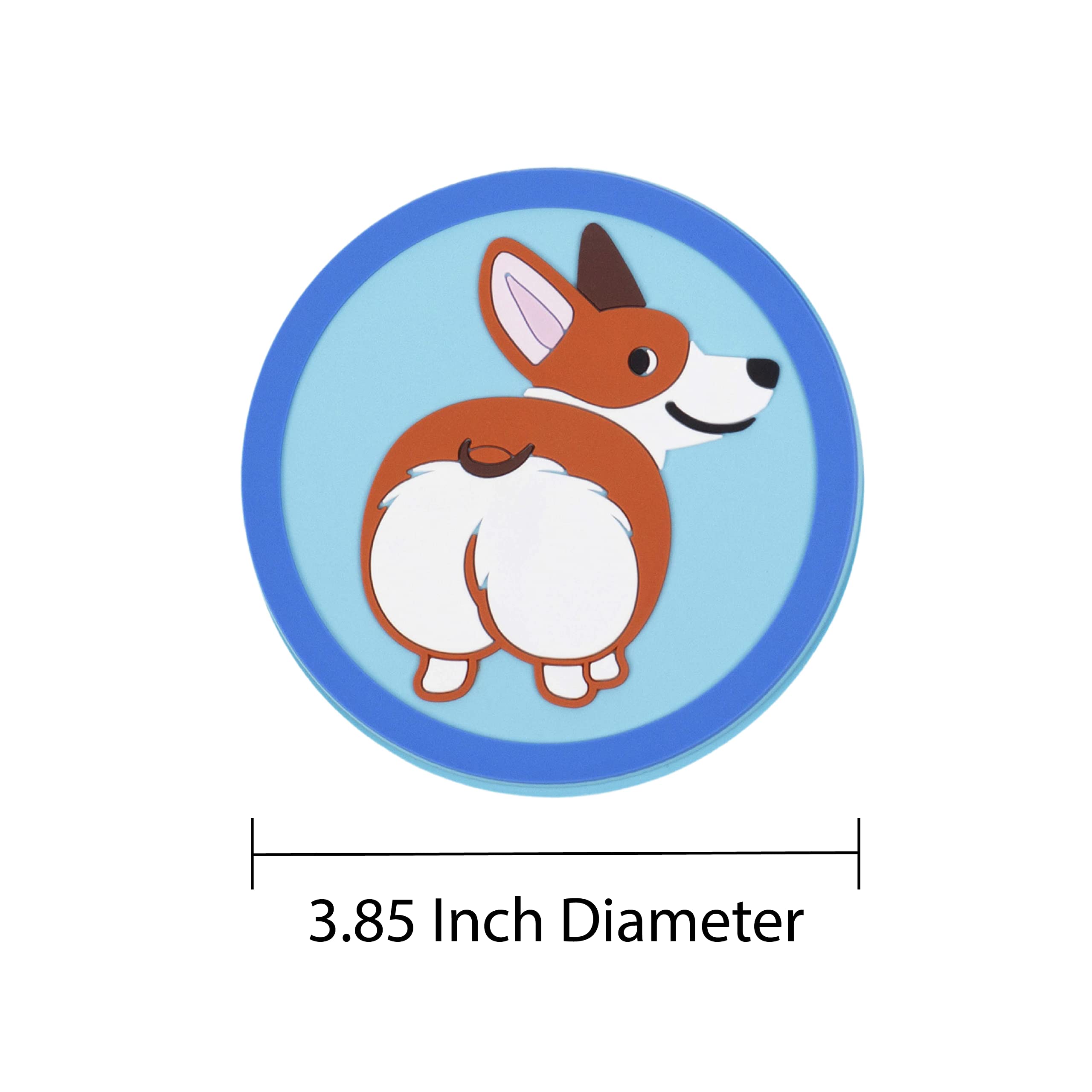 4 Pack Funny Dog Butt Silicone Drink Coasters - Non-Slip Corgi Coasters for Coffee Tables, Unique Gifts for Dog Lovers & Women - Perfect for Home, Office, and Party Use