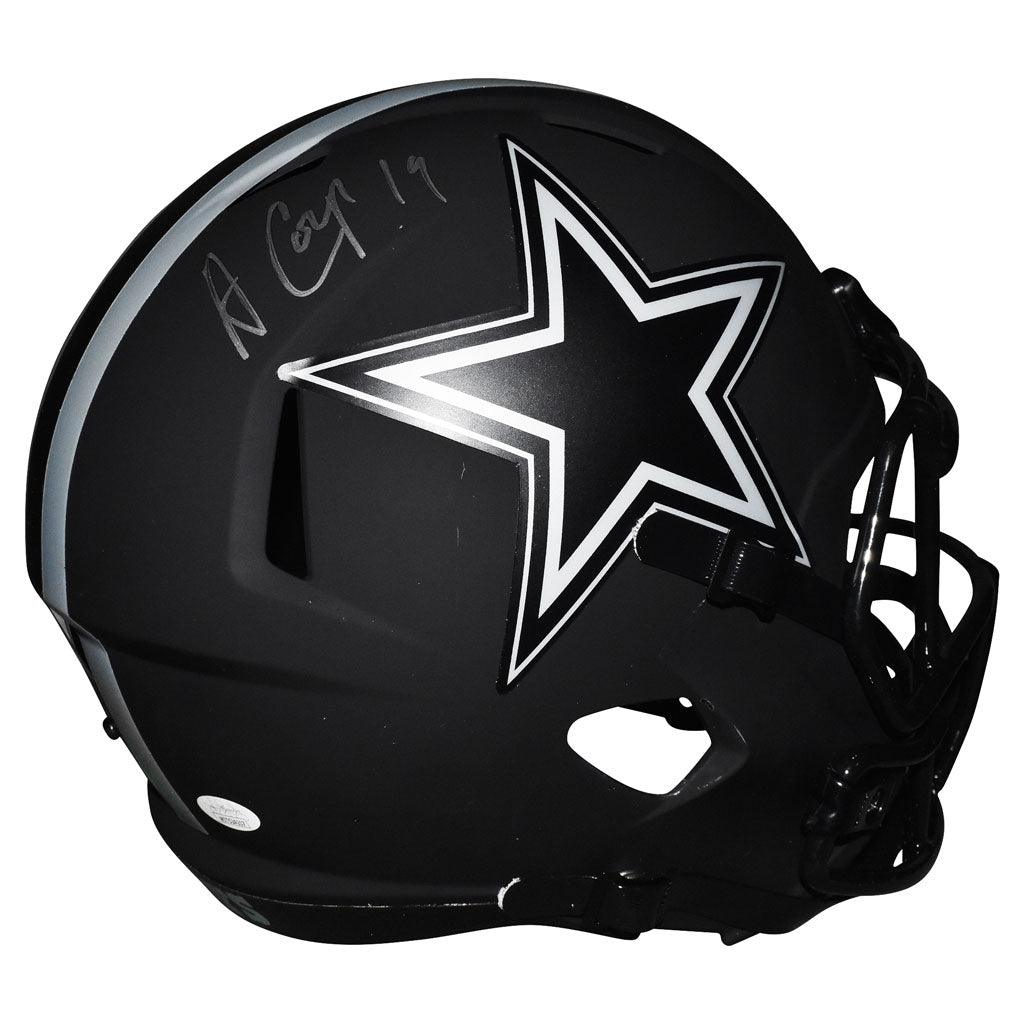 Amari Cooper Autographed Dallas Cowboys Eclipse Speed Full Size Replica Football Helmet with JSA Certificate - Perfect for NFL Fans, Collectors, and Sports Memorabilia Displays