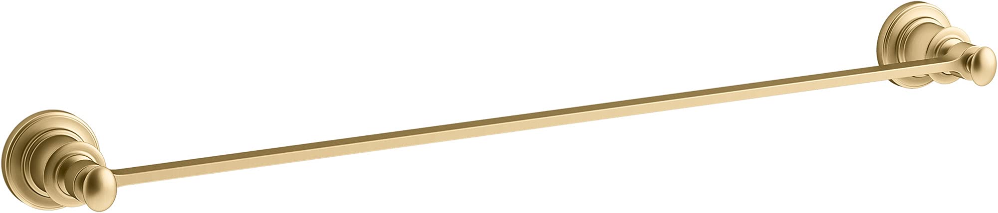 KOHLER Relic 24-inch Brushed Nickel Towel Bar - Bathroom Towel Rack for Modern & Traditional Home Decor, Perfect for Bathrooms, Spas, and Guest Rooms