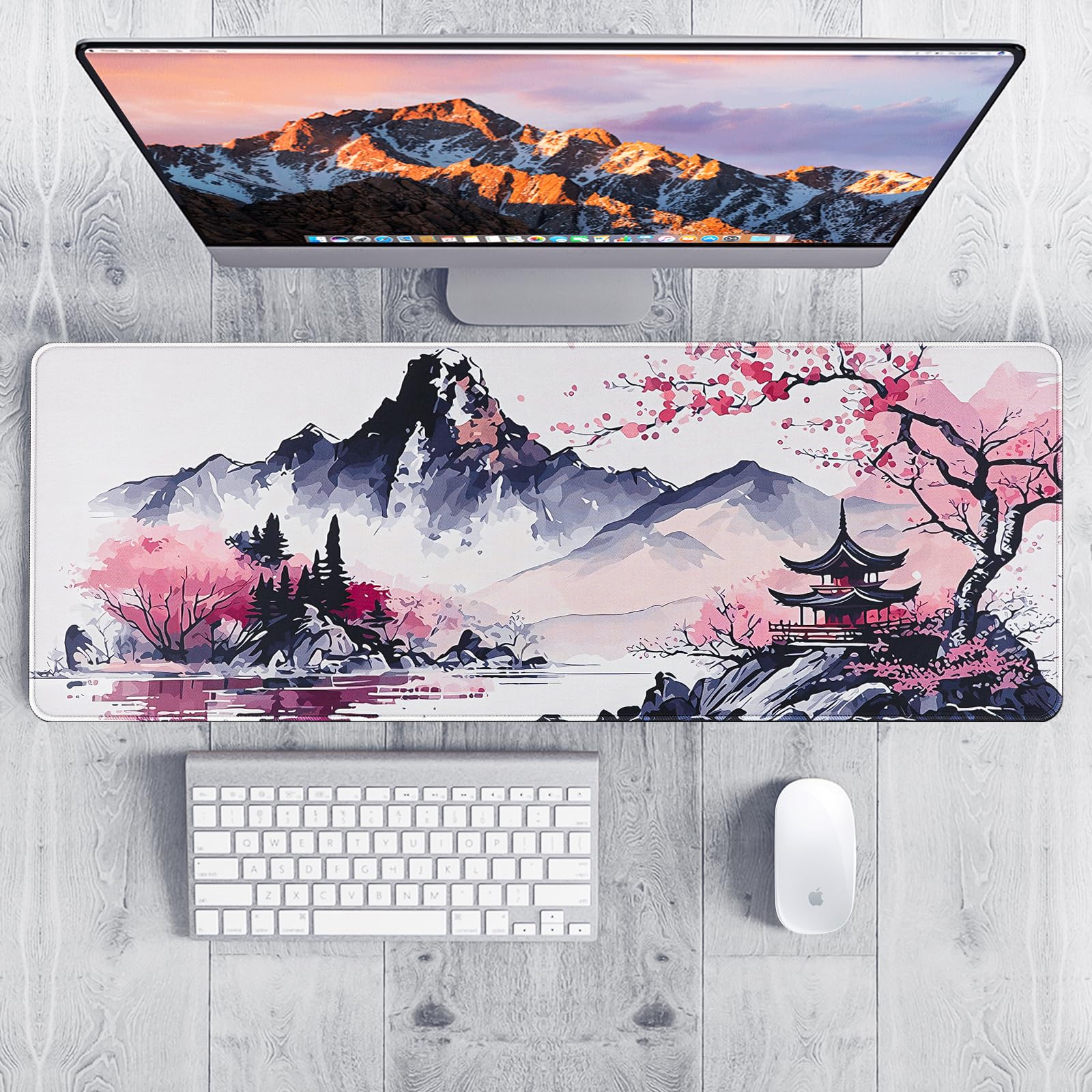 ETZ Large Gaming Mouse Pad - 31.5 x 11.8 Inch Extended Desk Mat with Anti-Slip Rubber Base | Washable Keyboard & Laptop Pad for Office, Home & Gaming | Perfect for Workstations, PC Setups & Esports