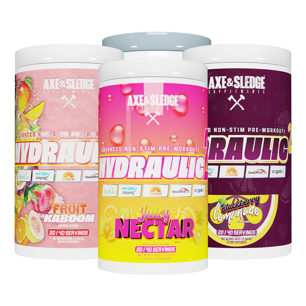 Axe & Sledge Hydraulic V2 Non-Stimulant Pre-Workout Powder - 452g for Muscle Pump & Endurance | Gym, Bodybuilding & Fitness Training Supplement