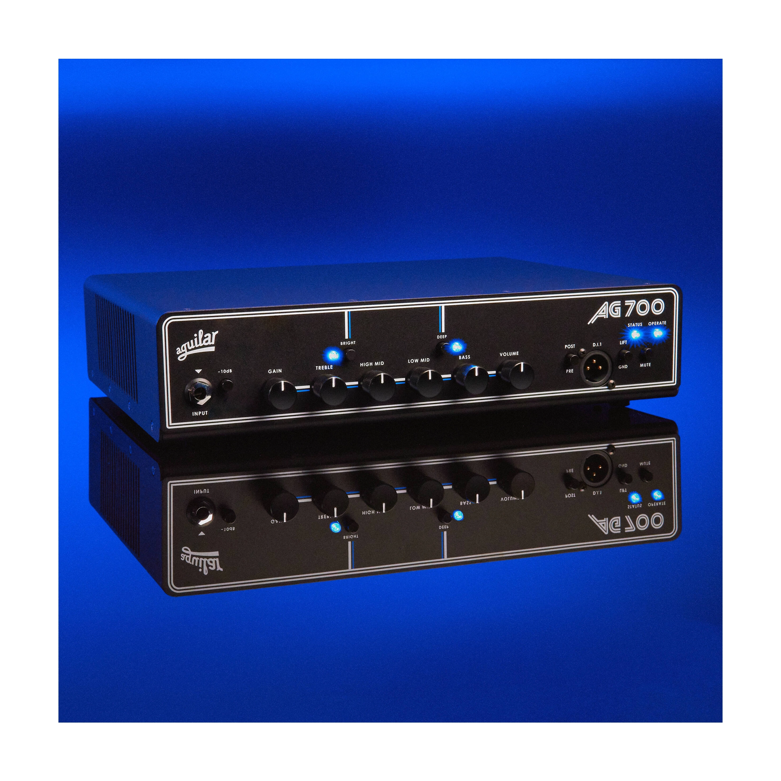 Aguilar AG700V2 Gen 2 700W Bass Amp Head - Professional Bass Guitar Amplifier for Live Performances & Studio Recording