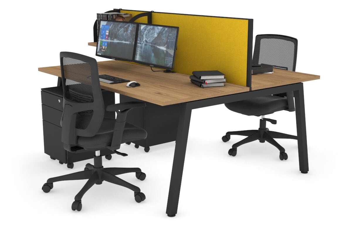 Quadro 2 Person Office Workstation Desk [1400L x 700W] - Perfect for Shared Workspaces & Collaborative Office Environments