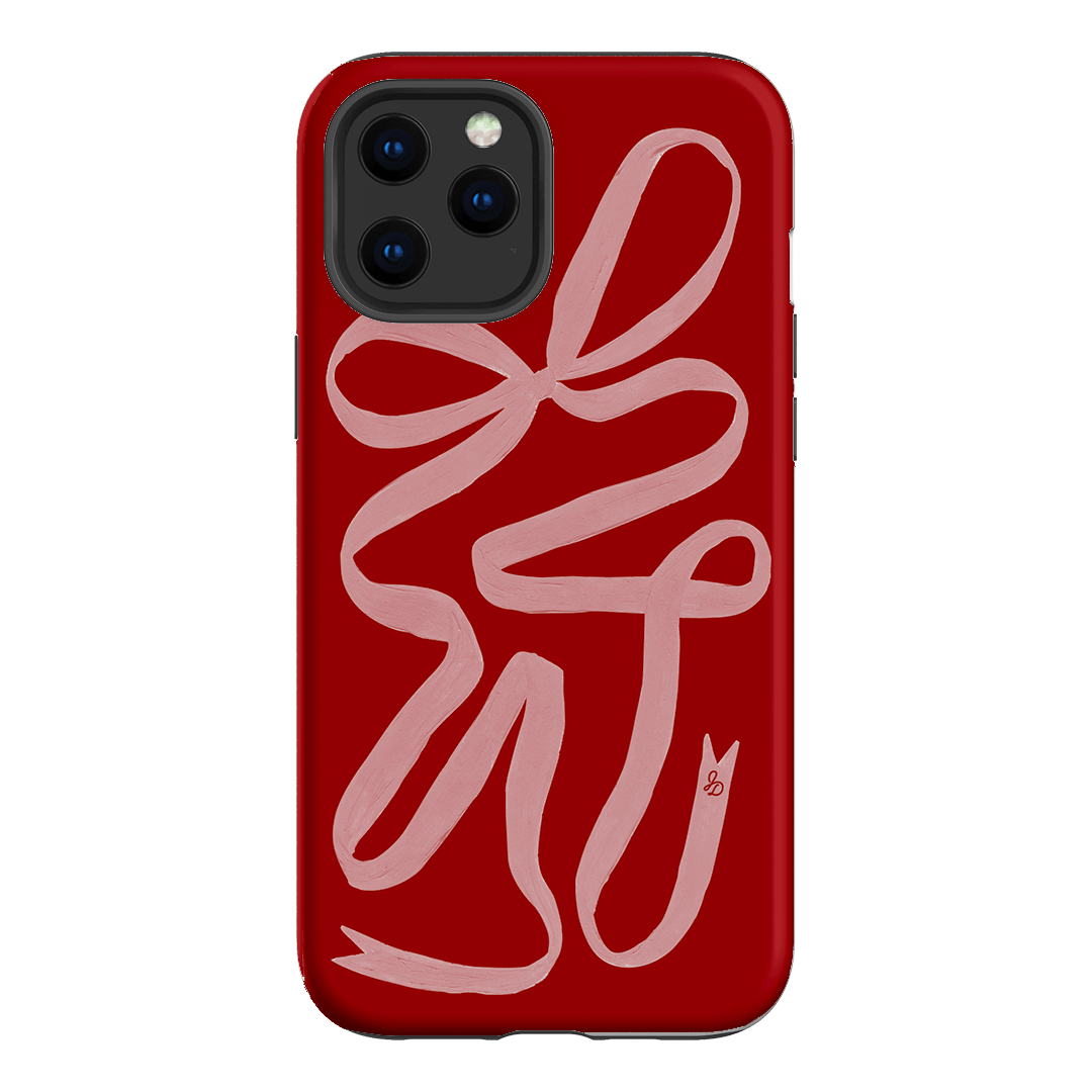 Cupid's Bow Ribbon Phone Case for iPhone & Samsung - Elegant Valentine's Day Gift for Her, Romantic Couple Accessory | Perfect for Dating, Anniversaries & Special Occasions