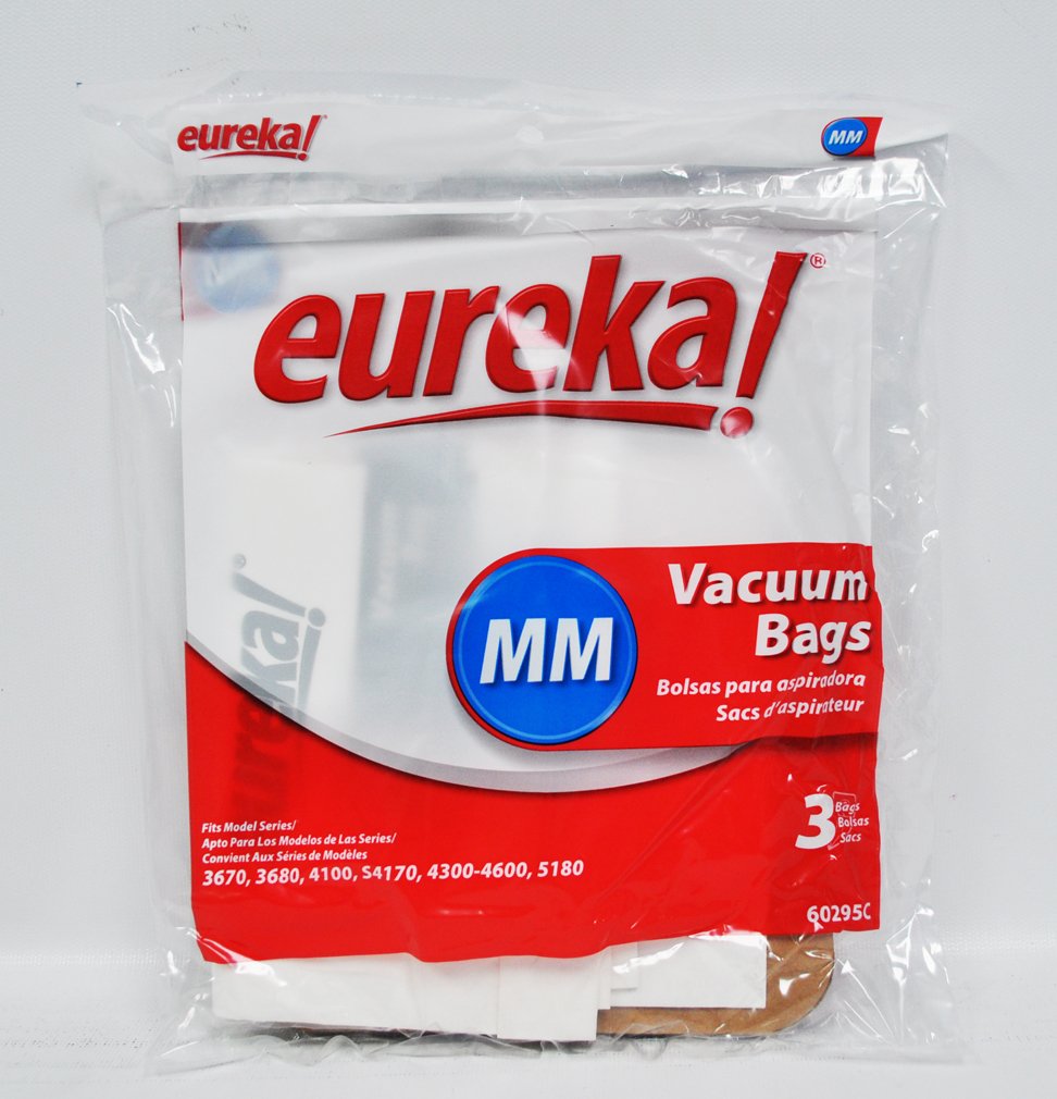 Eureka 60296 3 Vacuum Bags for Upright & Canister Vacuums - HEPA Filtration Dust Bags - Perfect for Pet Hair, Allergies & Home Cleaning