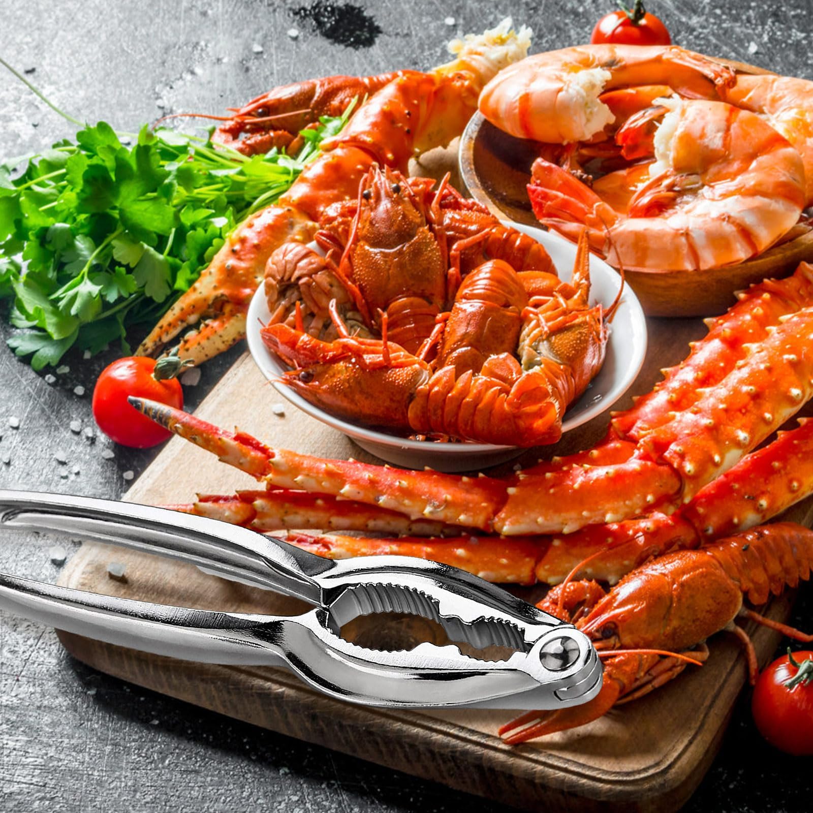 12-Piece Heavy Duty Crab Crackers & Seafood Tools Set - Crab Leg Crackers, Lobster Nut Crackers & Openers - Perfect for Home Kitchen, Parties & Gifts for Crab & Lobster Lovers - Ideal for Seafood Feasts, BBQs & Holiday Gatherings