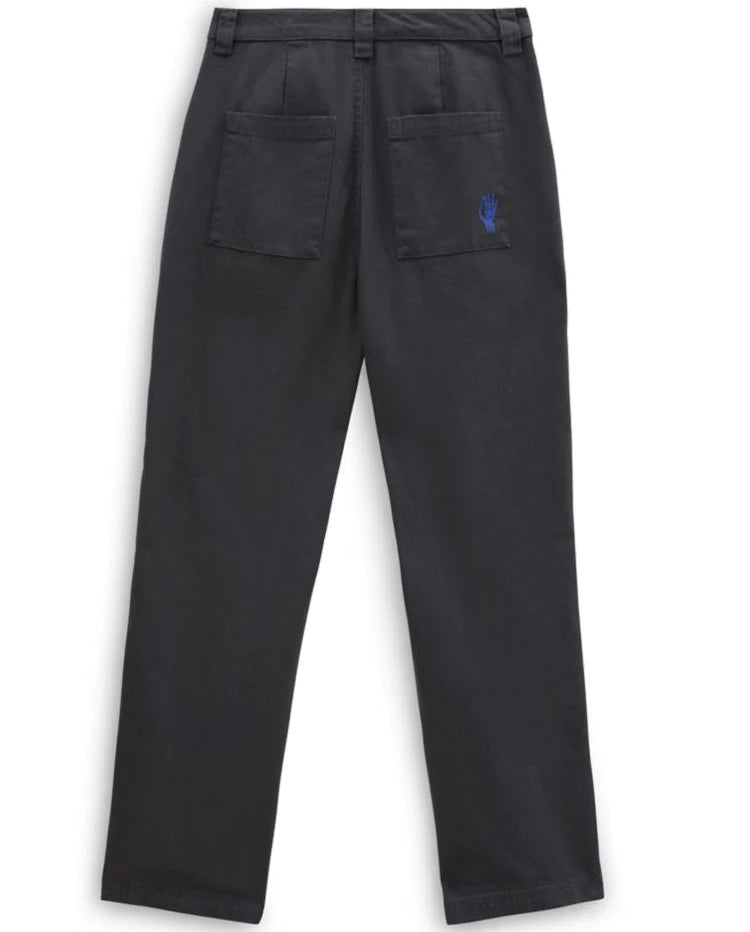 Vans Women's Breana Geering Skate Wide Leg Pants - Asphalt Black - Comfortable & Durable Skateboarding Pants for Casual Wear & Street Fashion