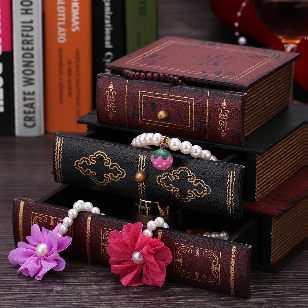 Elegant Book-Shaped Jewelry Gift Box - Premium Jewelry Storage Organizer Holder for Necklaces, Rings & Bracelets - Perfect for Wedding, Anniversary & Birthday Gifts
