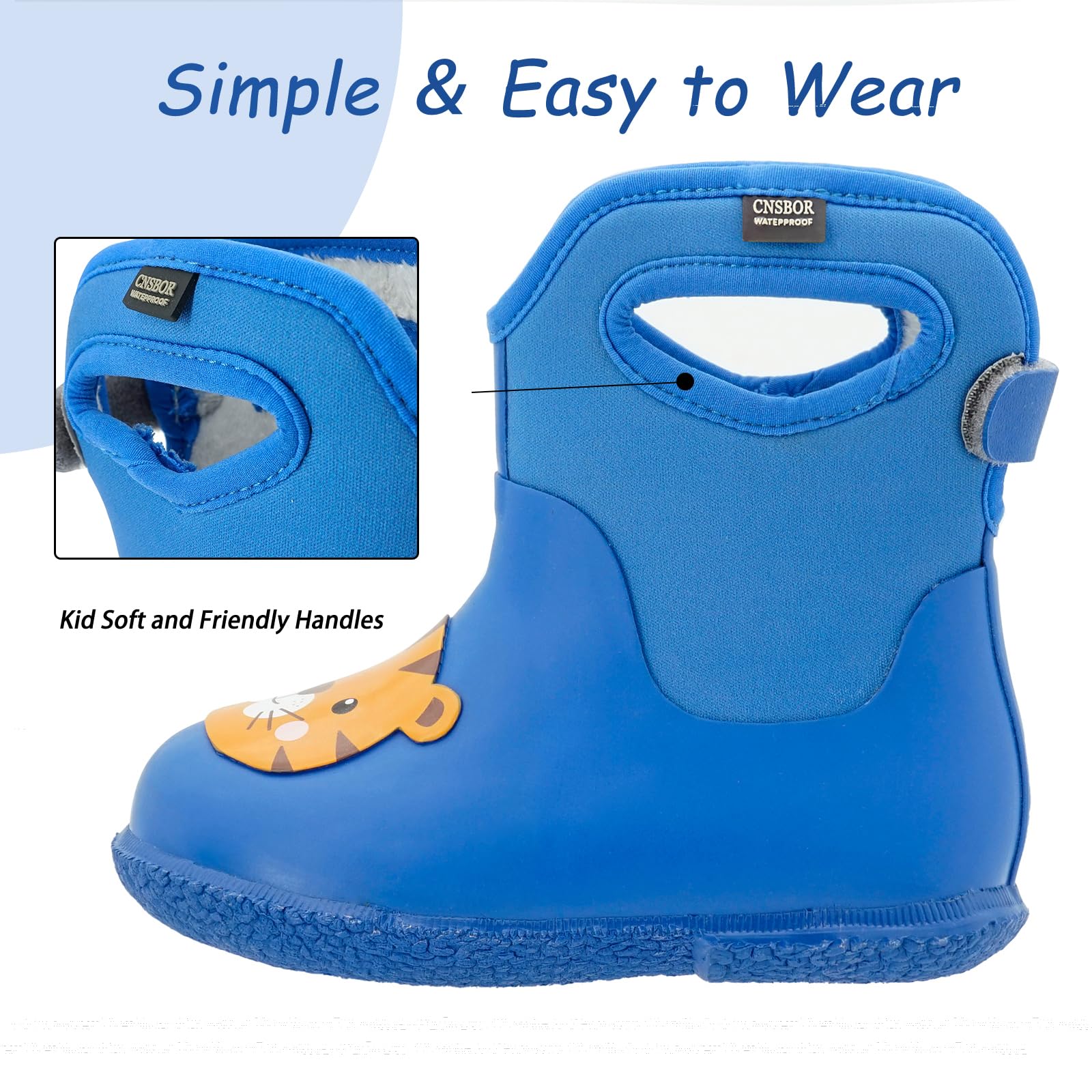 Kids Rain Boots for Toddlers - Waterproof Seamless Rubber Boots for Girls & Boys | Lightweight Unisex Children's Rain Boots for Outdoor Play, Puddle Jumping & Wet Weather