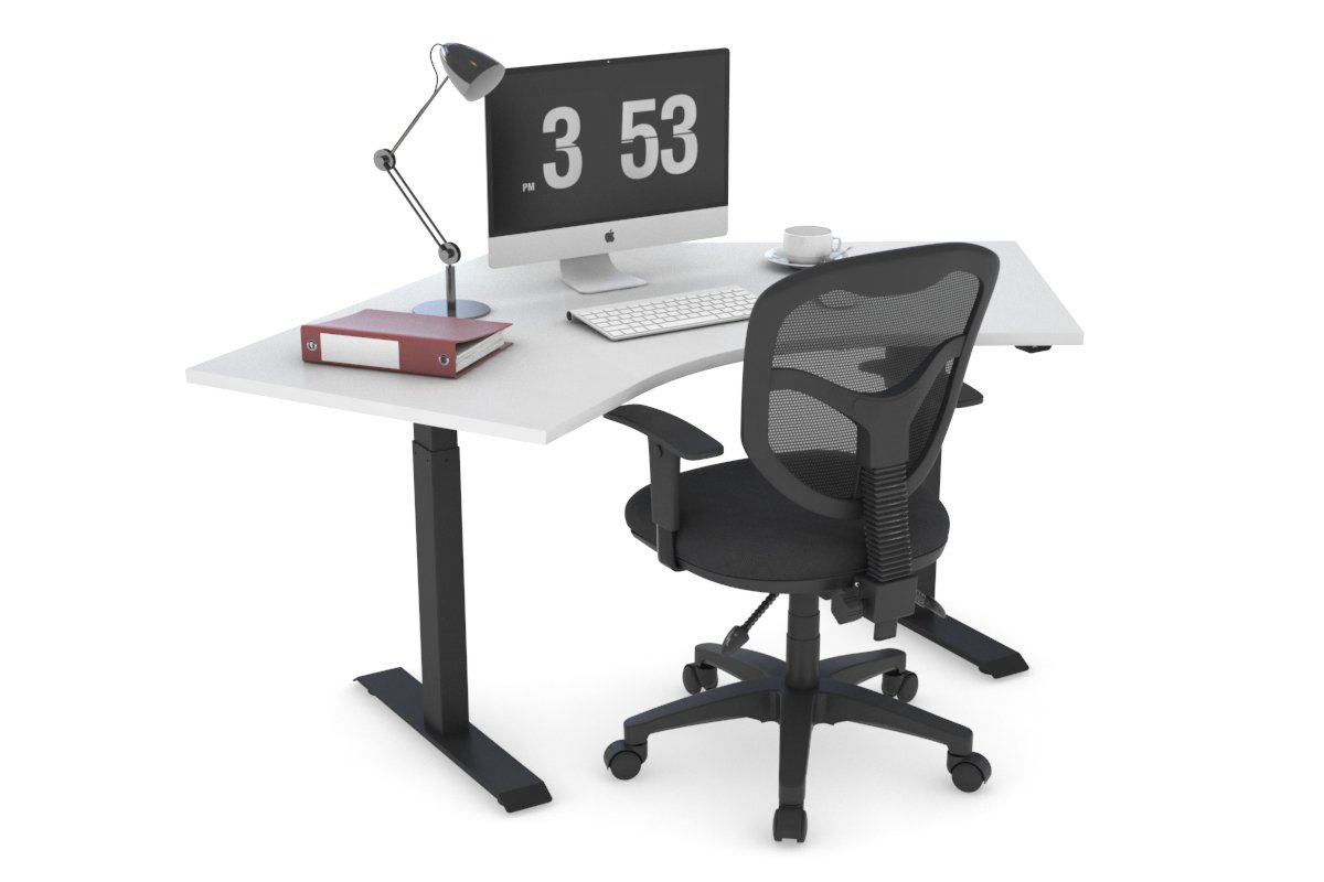 Ergonomic 120 Degree Adjustable Height Workstation - Perfect for Single Person Office & Home Workspace - Ideal for Standing Desk, Computer Work & Study