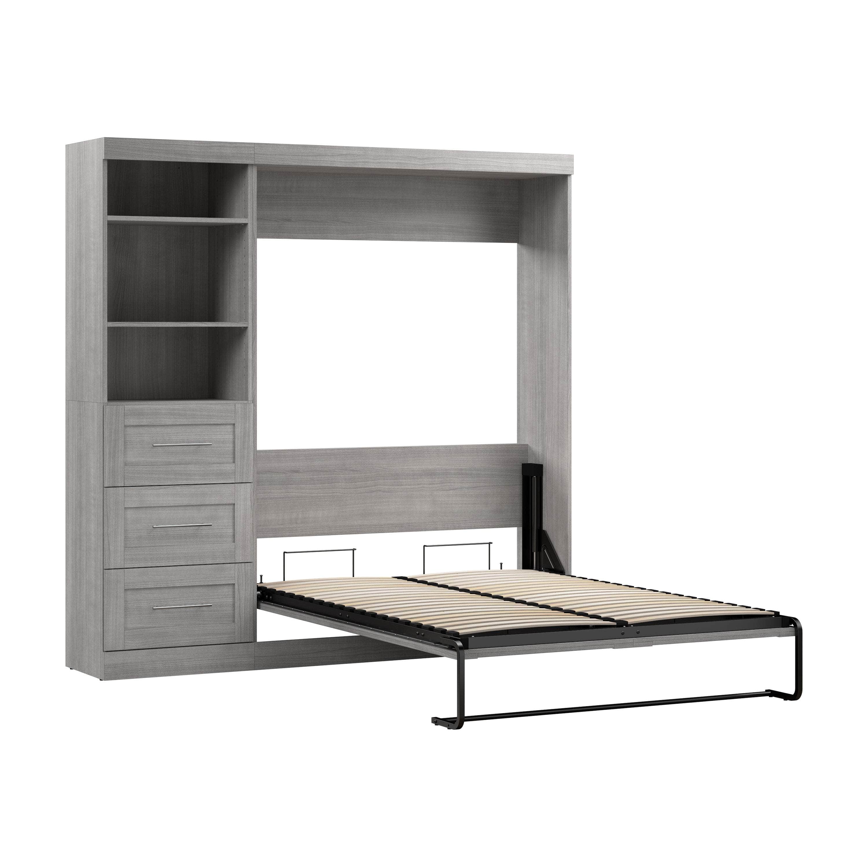 Pur Full Murphy Wall Bed with Storage Drawers - 84