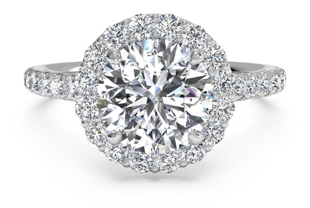 Halo Cushion Ring - Elegant Diamond Engagement Wedding Band for Women | Perfect for Proposals, Anniversaries & Special Occasions