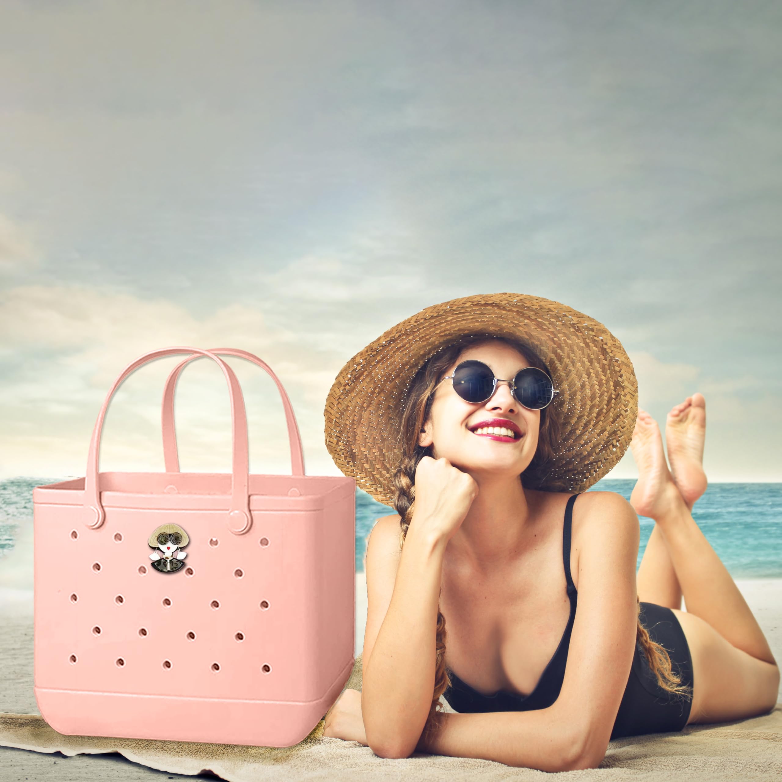 Bogg Bag Charms - Cute Acrylic Accessories for Bogg Bags & Rubber Beach Bags | Perfect for Beach Trips, Pool Parties & Summer Vacations