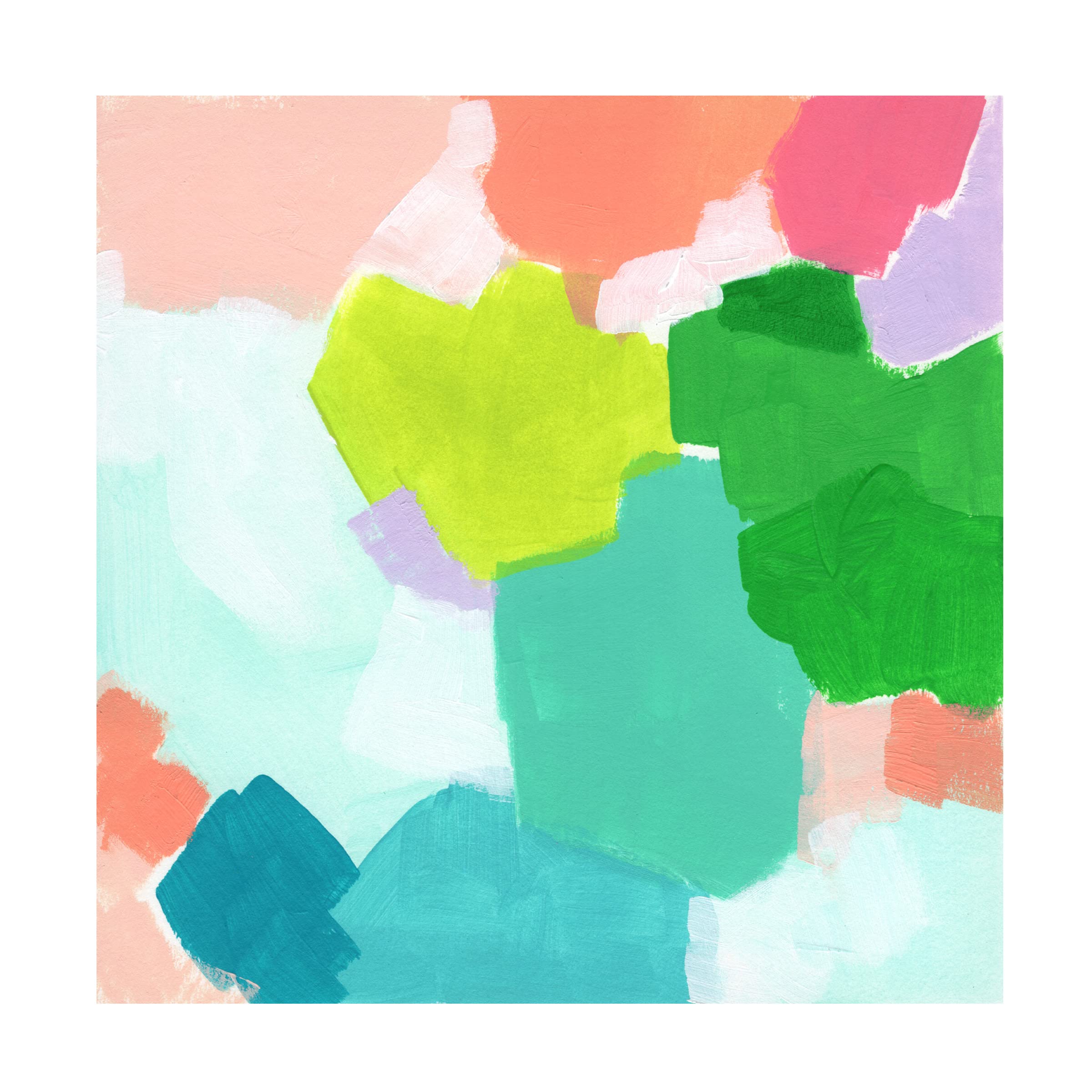 Bright Window II Canvas Wall Art by June Erica Vess - Modern Abstract Painting for Living Room, Bedroom & Office Decor