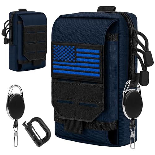 Navy Blue + Retractable Reel Clip