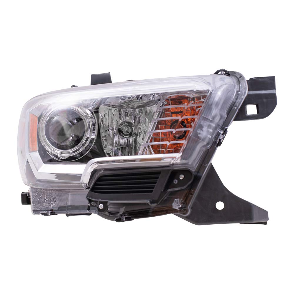 2018 Toyota Tacoma Halogen Headlight Assembly - Left & Right Side Replacement with Fog Lights - No LED DRL - Perfect for Night Driving & Off-Road Adventures