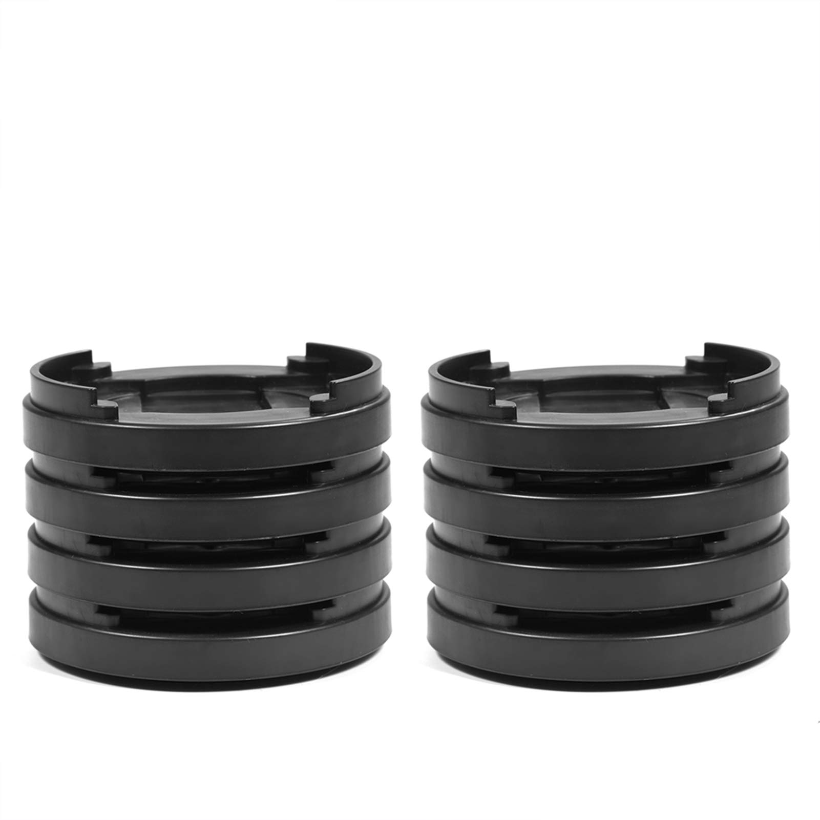 Non-Slip Furniture Leg Pads - 8-Piece Black Plastic Multi-Slot Skid Resistance Pads for Tables, Desks, Sofas & Chairs | Perfect for Hardwood Floors & Home Office Setup