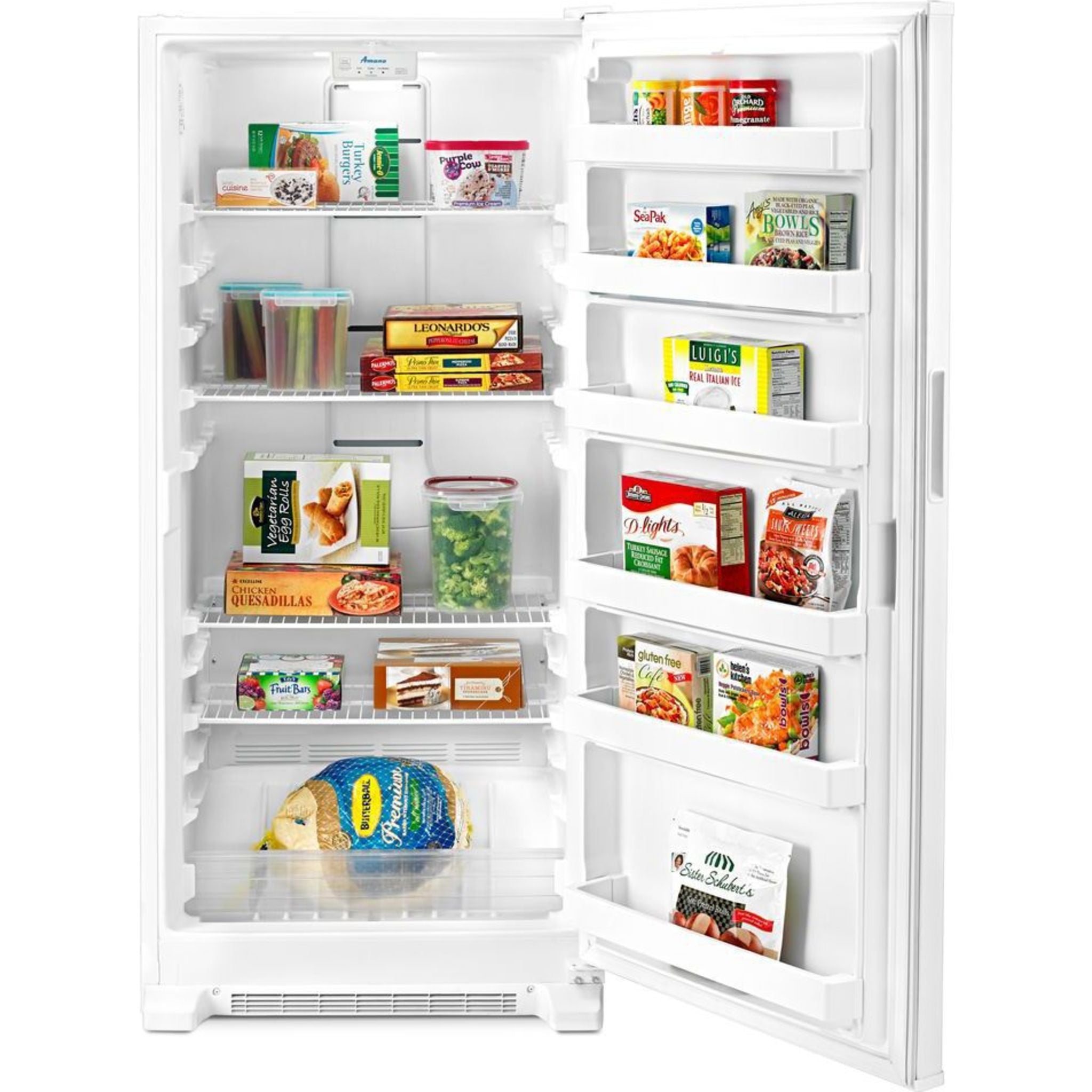 Amana AZF33X18DW 18.3 Cu. Ft. Upright Freezer in White - Energy Efficient Deep Freezer for Home, Garage, or Restaurant Storage