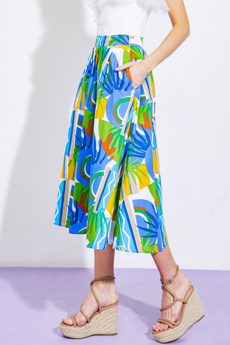Stylish ARE WE THERE YET Woven Midi Skirt for Women | Flowy A-Line Summer Skirt | Perfect for Beach Vacations, Date Nights & Casual Outings