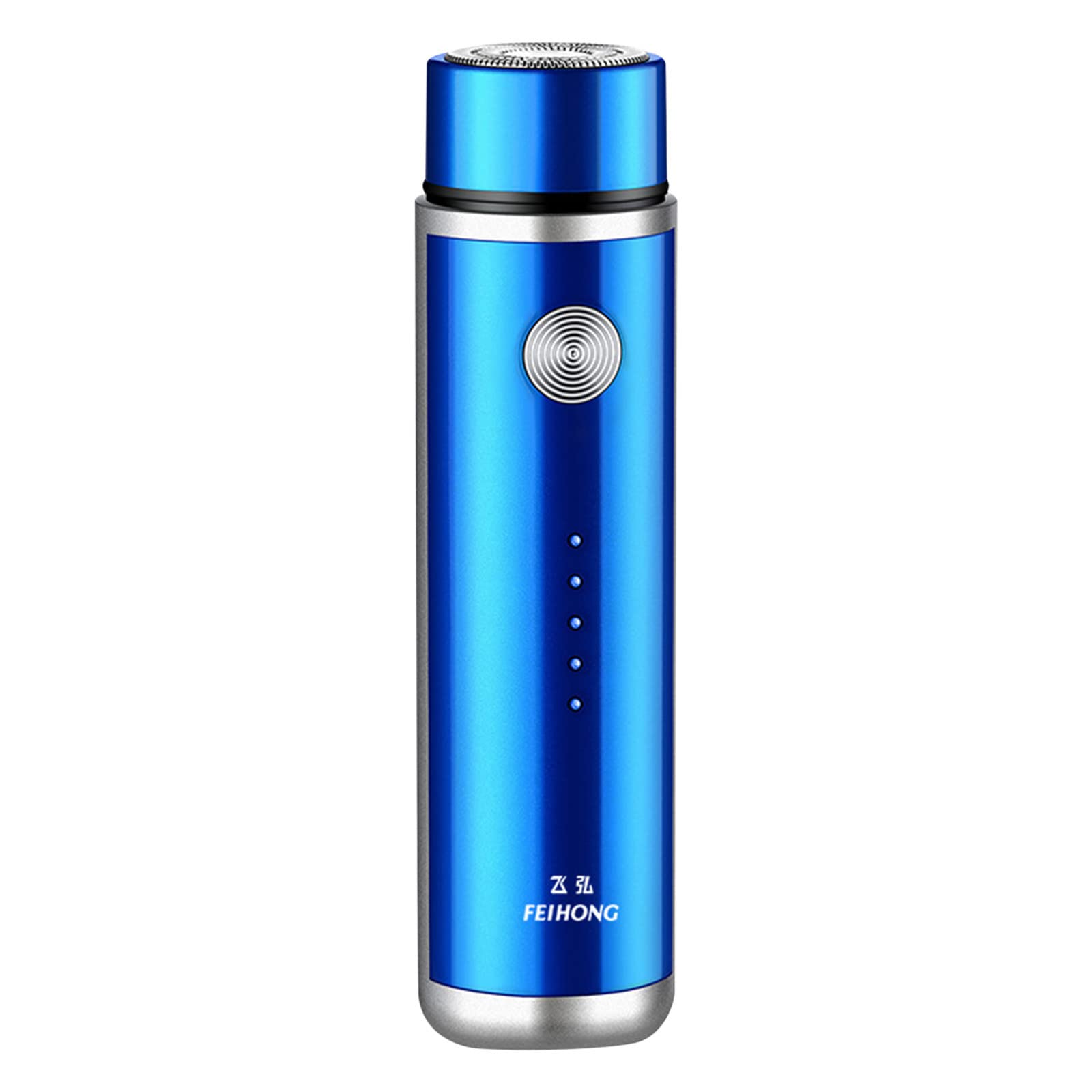 Mini Portable Electric Shaver - USB Rechargeable Waterproof Cordless Trimmer for Nose & Mustache, Wet/Dry Use with Quick Charge - Perfect for Travel & Grooming (Blue) | Compact Shaving Solution for Men On-The-Go