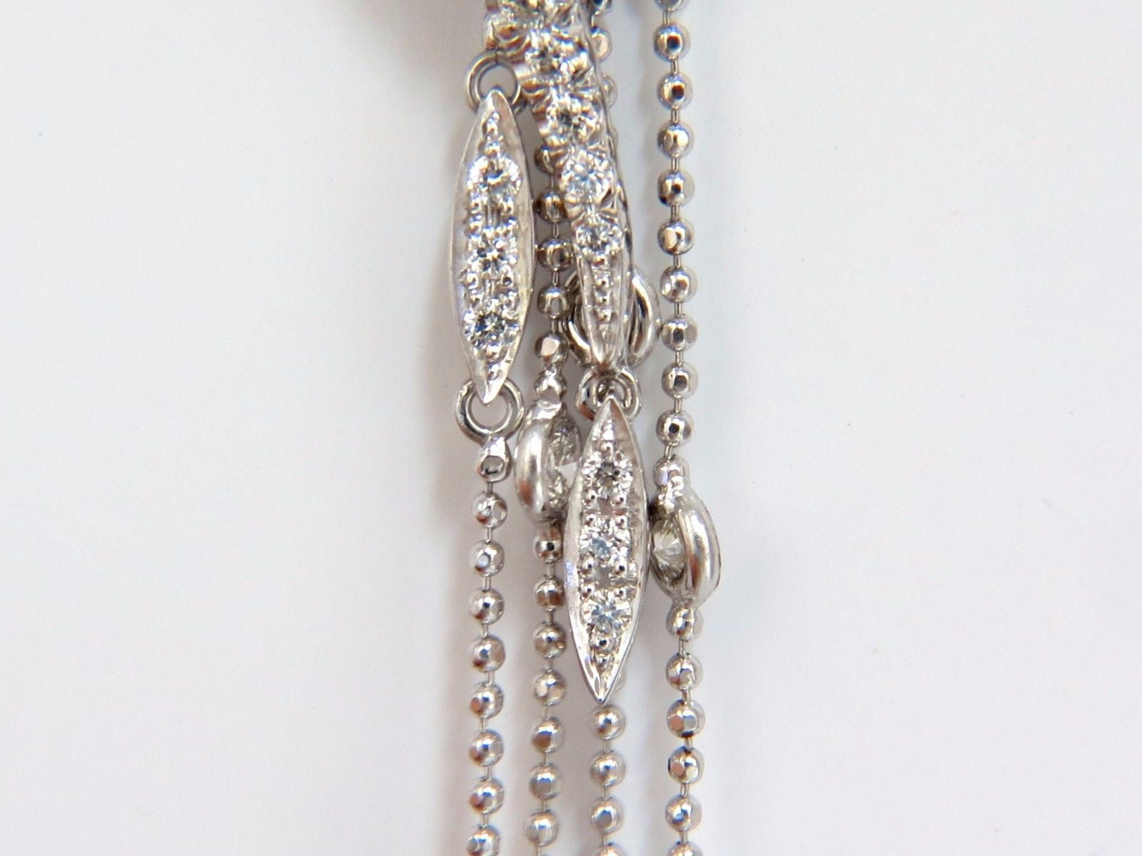5.00ct Natural Diamond Dangle Ball Drop Earrings in 18K Gold - Elegant Jewelry for Weddings, Parties & Special Occasions
