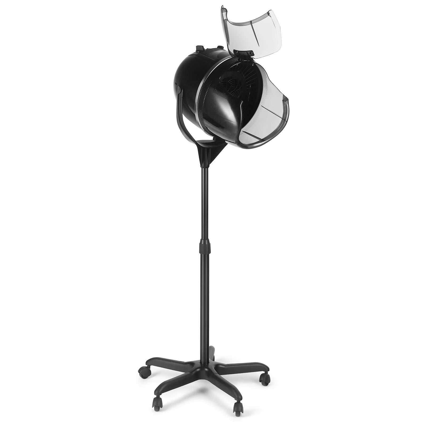 Professional Adjustable Hooded Floor Hair Dryer with Timer & Wheels - Microdermabrasion Salon Equipment for Hair Styling & Beauty Treatments