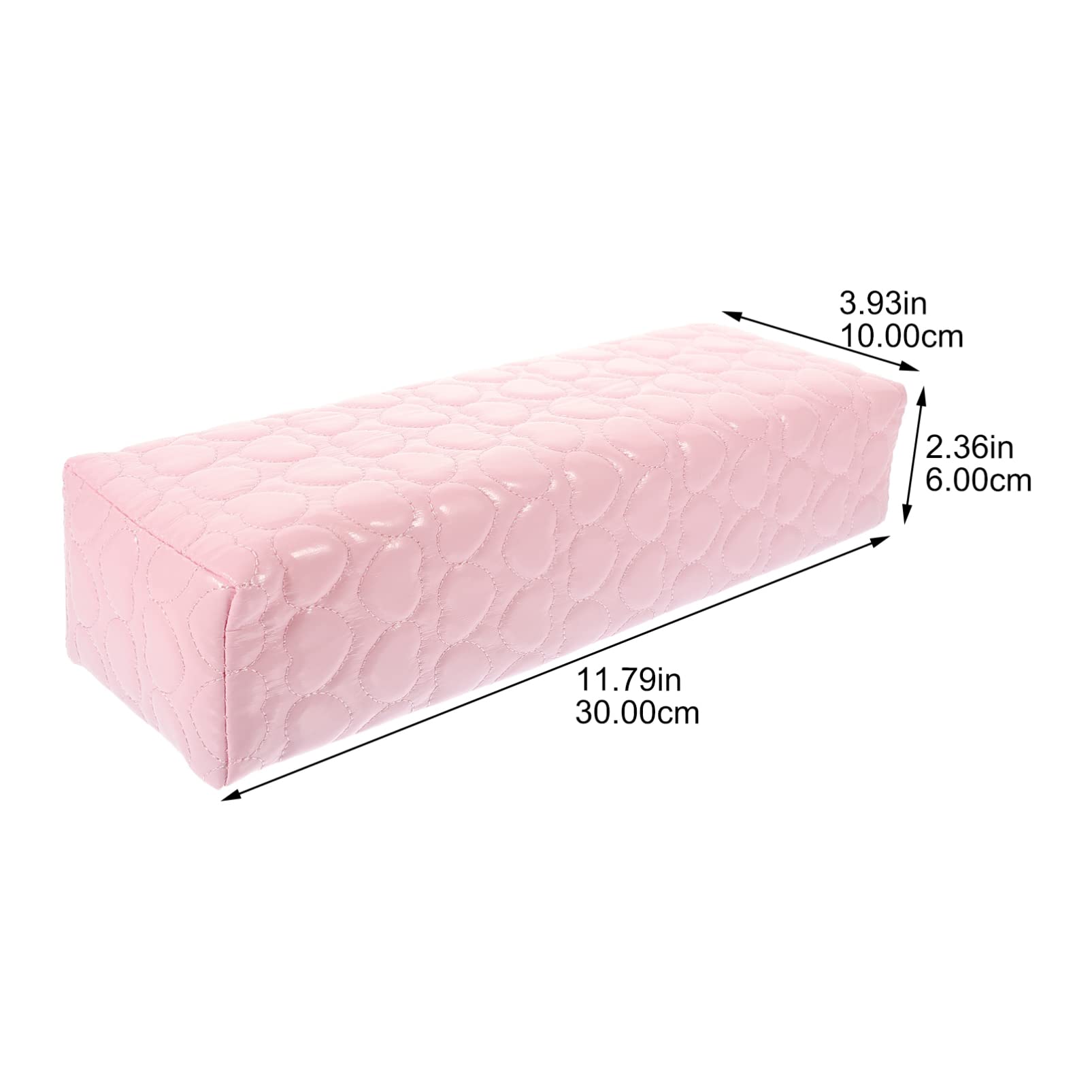 FOMIYES Nail Art Hand Pillow - Manicure Wrist Rest Cushion for Nail Artists, Desktop Hand Support for Gel Polish & Acrylic Nail Application - Soft PU Leather Pink Hand Rest (Perfect for Salon, Home Manicure & Nail Art Practice)