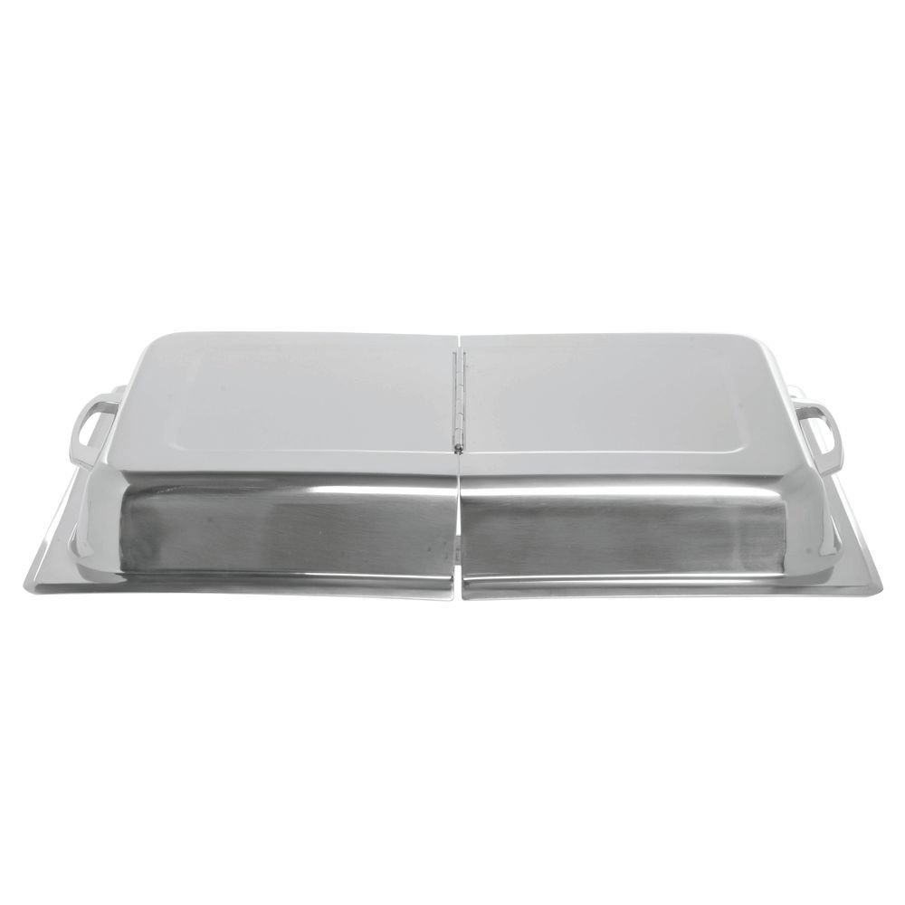 Stainless Steel Full Size HUBERT Steam Table Pan with Hinged Cover - Commercial Food Warmer for Buffet, Catering & Restaurant Use