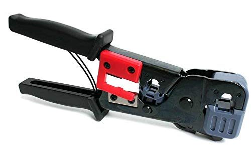 StarTech.com Professional RJ45 RJ11 Crimper Tool with Cable Stripper - Network Cable Crimping Tool for Ethernet & Phone Cables - TAA Compliant (RJ4511TOOL) - Perfect for IT Technicians, Network Installations & DIY Home Wiring Projects