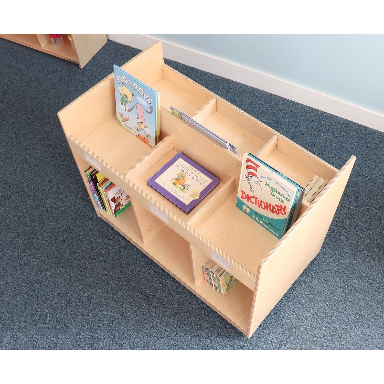 Portable Mobile Library Bookcase - Compact Bookshelf for Home, Office, or Classroom - Perfect for Organizing Books, Magazines, and Documents