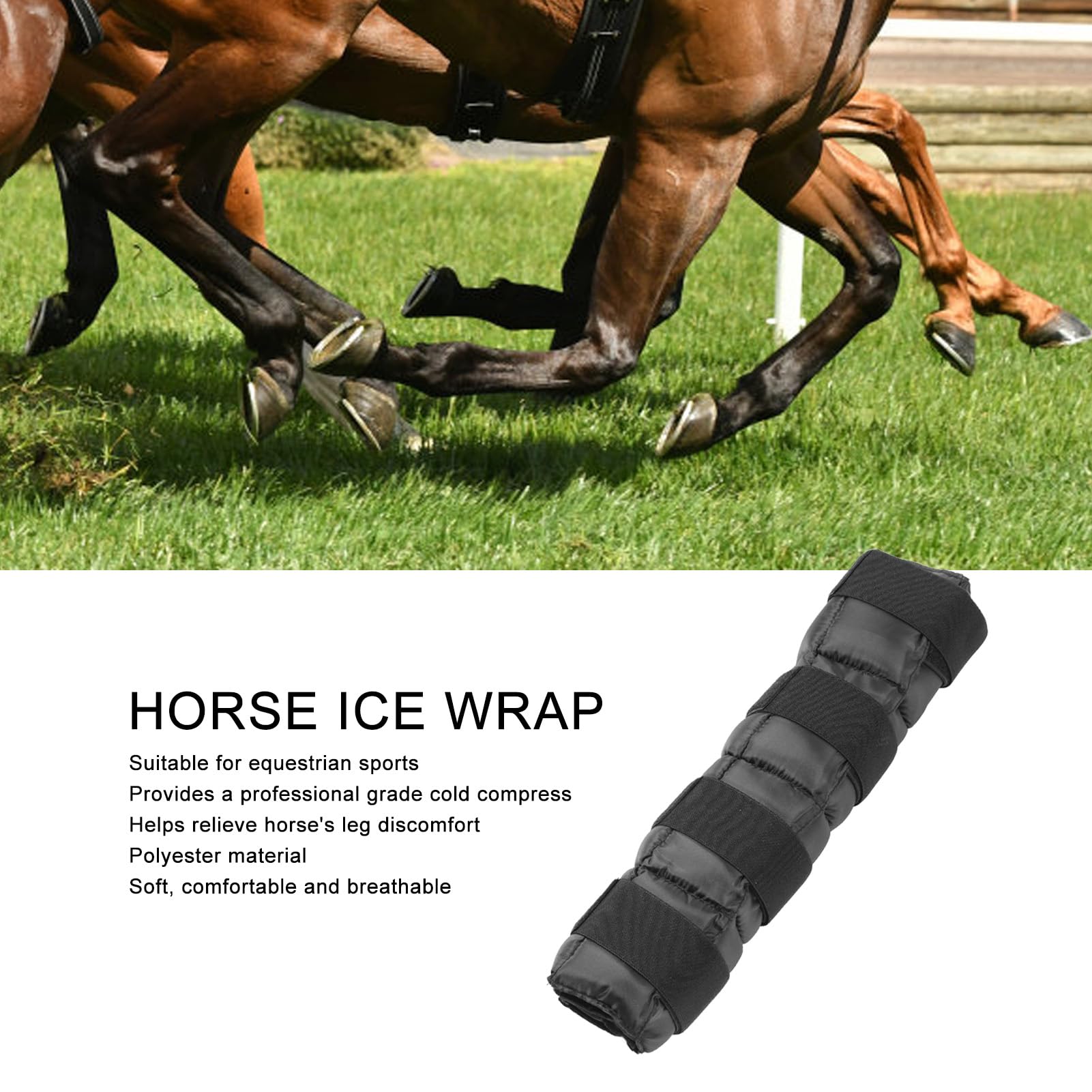 **Ice Boot for Horses - Cooling & Comfortable Therapy Wrap for Knee, Hock, Ankle & Hooves Injury - Hot & Cold Therapy Leg Wraps with Full Coverage - Perfect for Post-Workout Recovery & Injury Relief**