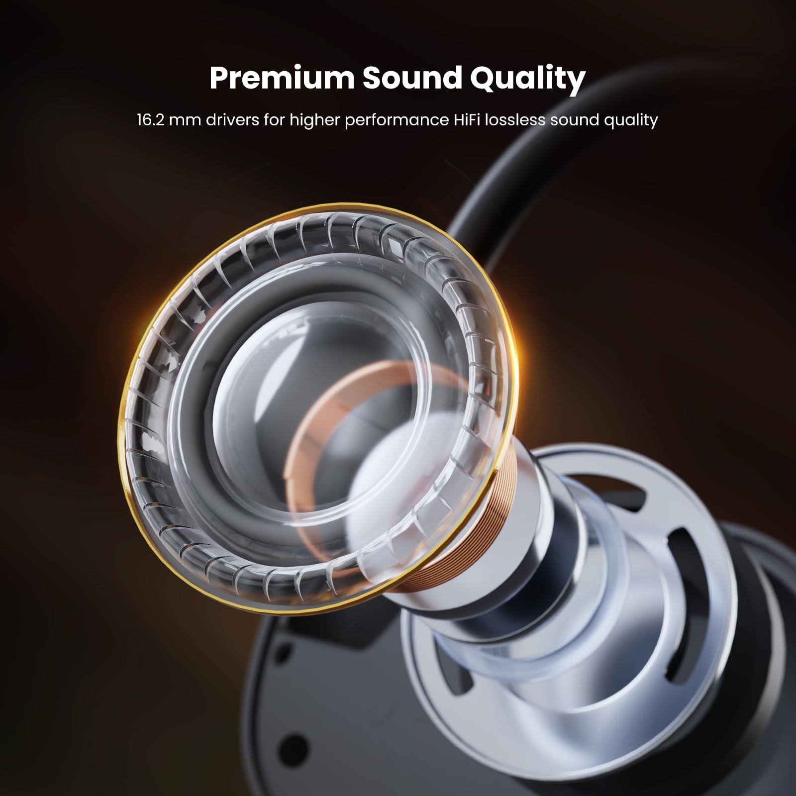 BASN AirS1 Open Ear Bluetooth Headphones - Wireless Air Conduction Headset with 16.2mm Driver, HiFi Sound, ENC Mic for Clear Calls, IPX5 Waterproof - Ideal for Running, Cycling, Hiking & Outdoor Sports (Gray-White)