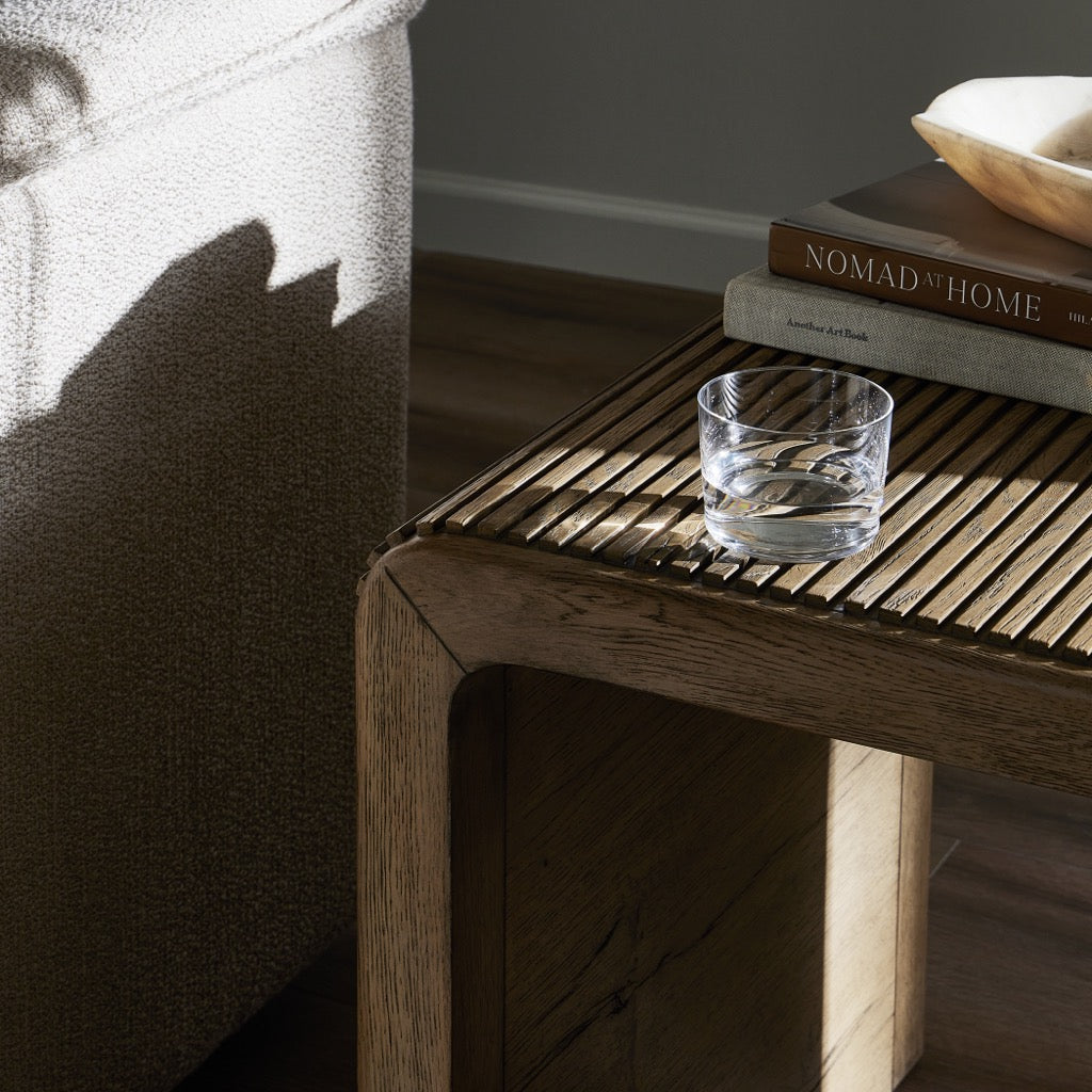 Rustic Grey Leo End Table - Small Side Table for Living Room, Bedroom, or Office - Perfect for Lamps, Books, and Decor