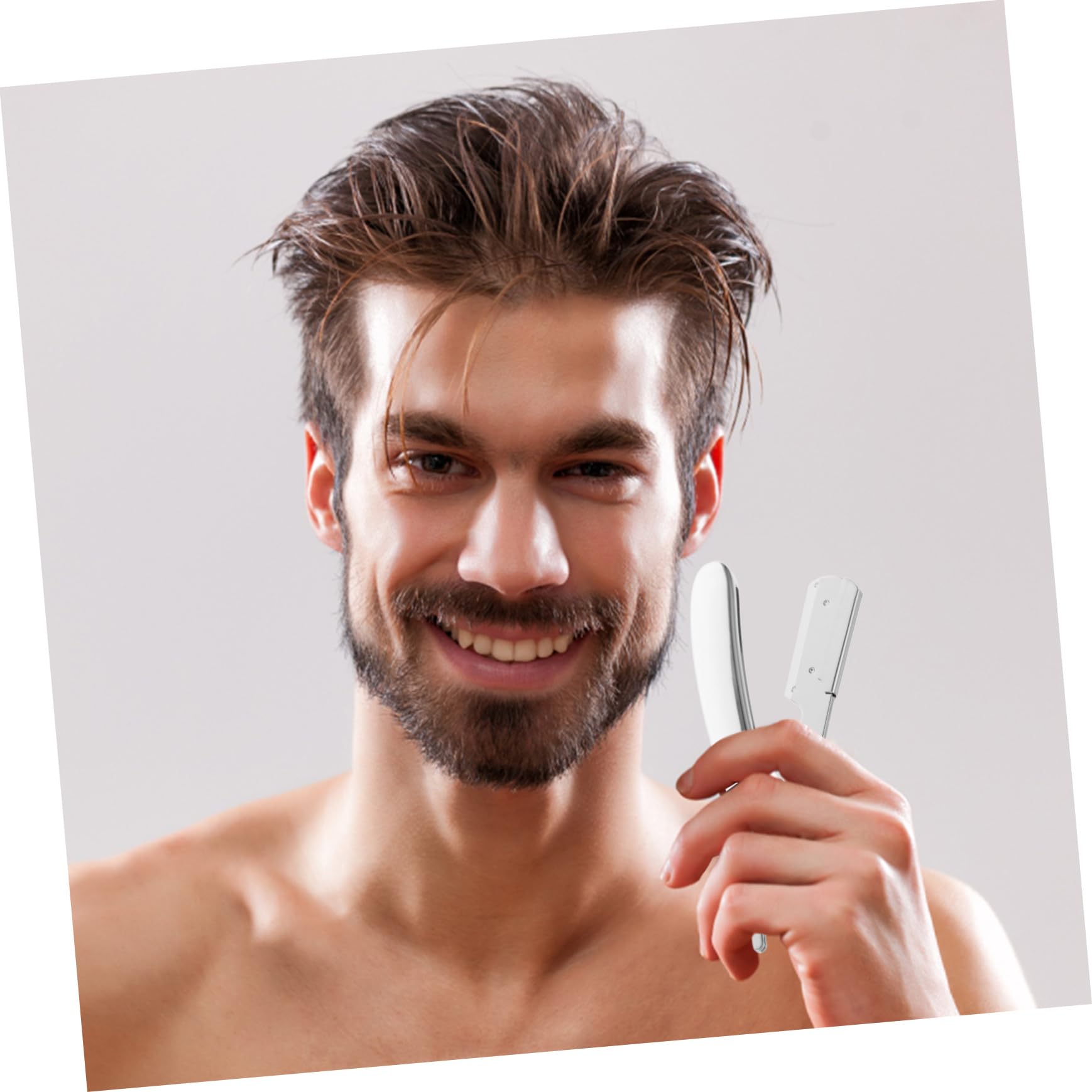 Stainless Steel Razor Holder for Barber & Men | MERRYHAPY Razor Blade Storage Organizer | Perfect for Salon, Home Shaving & Travel Grooming Kit