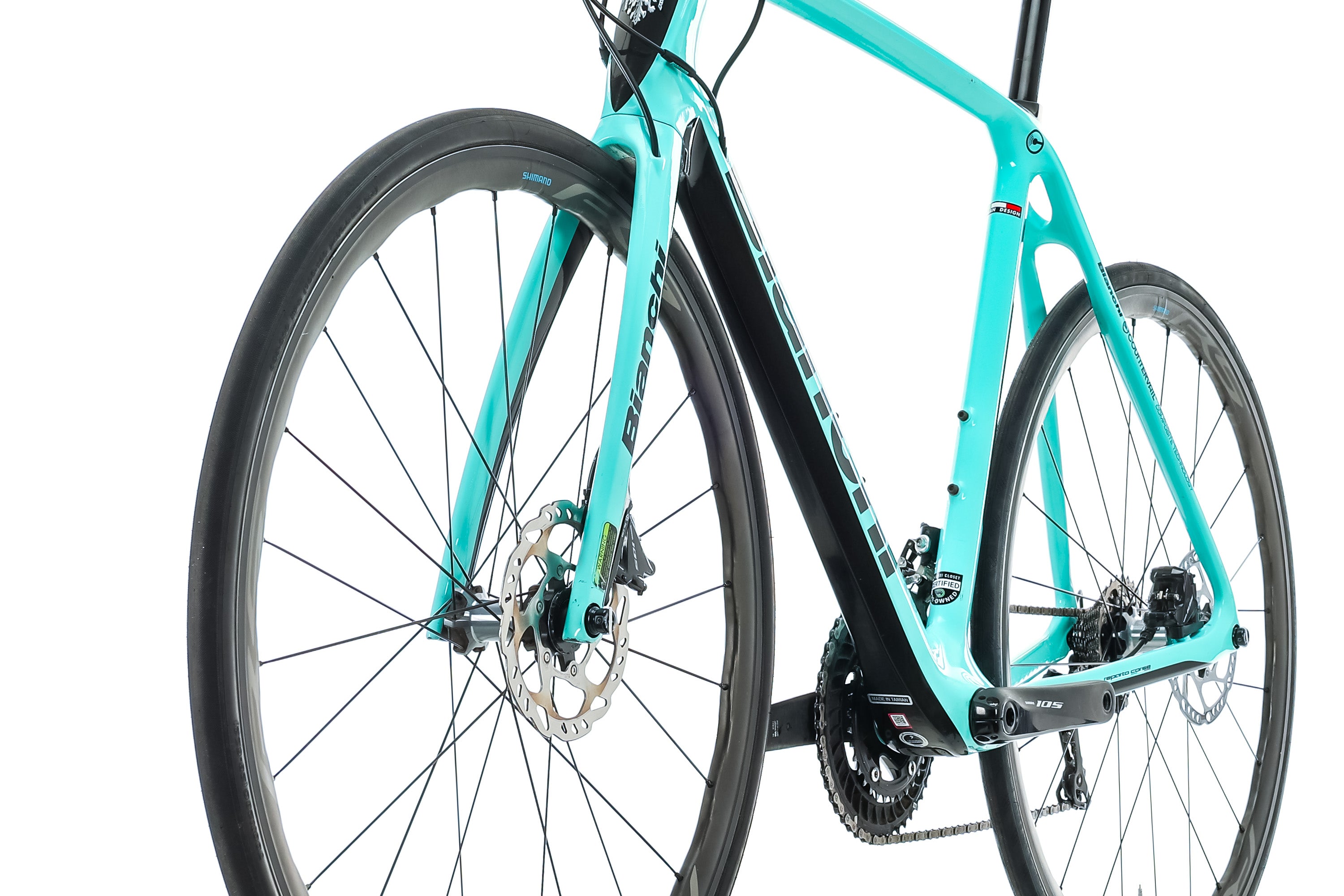 Bianchi Infinito CV Disc 105 Road Bike 2019 - 59cm Carbon Frame Endurance Bike for Long Distance Cycling & Commuting