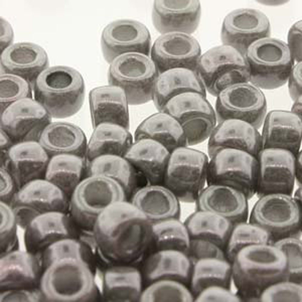 Czech Glass Matubo 8/0 Seed Beads - 8 Gram Tube in Chalk Jet Luster Finish | Perfect for Jewelry Making, Beading Crafts, and DIY Accessories