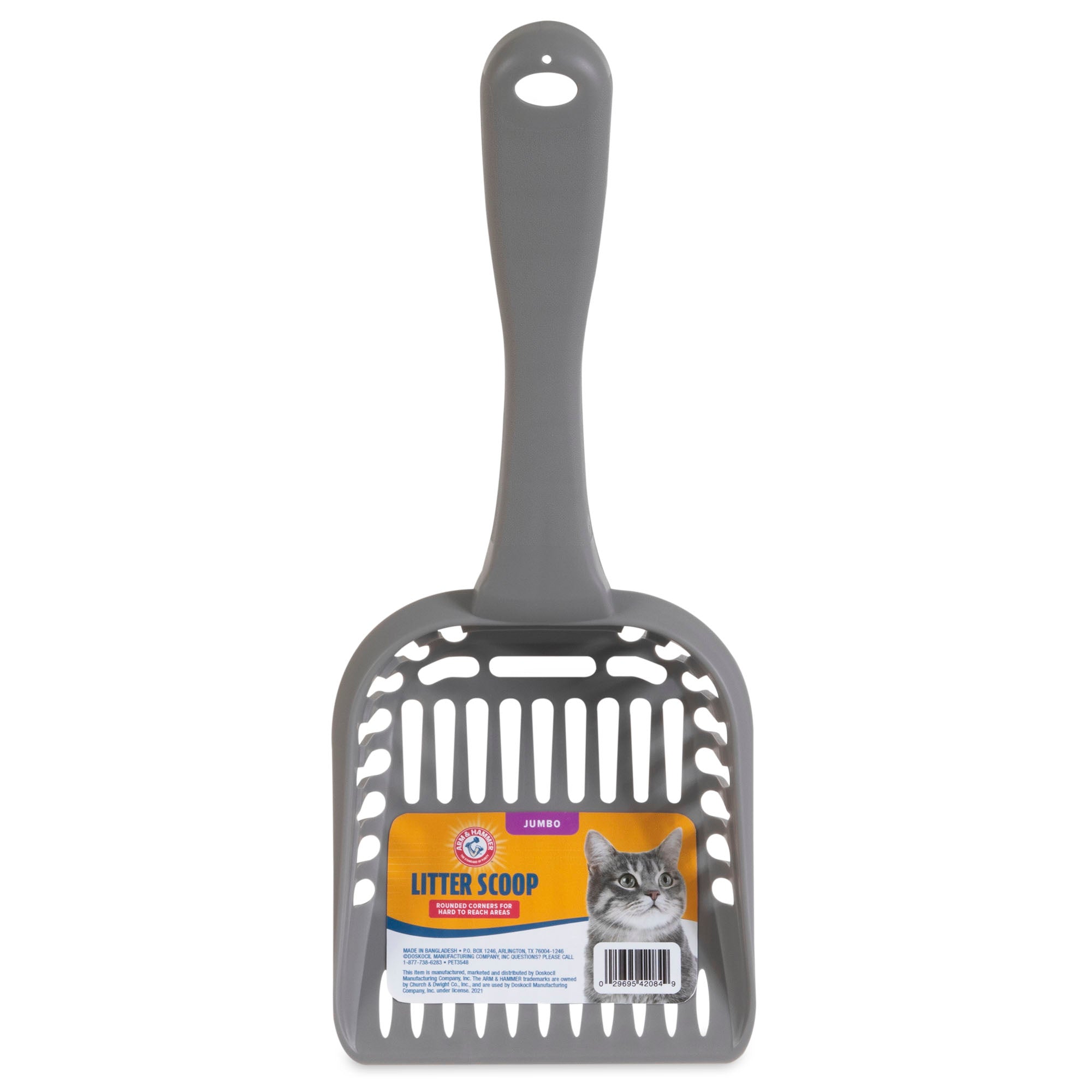 Arm & Hammer Jumbo Litter Scoop - Heavy Duty Cat Litter Shovel with Ergonomic Handle for Easy Cleaning | Perfect for Large Cat Litter Boxes & Multiple Pets