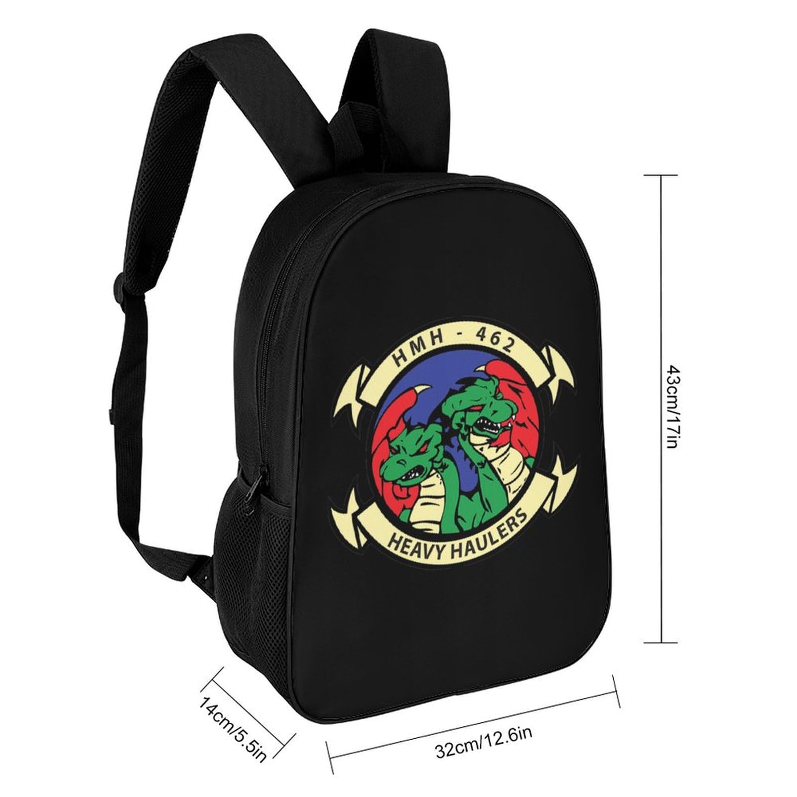 IOEDTHBJ HMH-462 17 Inch Laptop Backpack for Men & Women - 3D Printed Stylish School & Work Computer Bag - Perfect for College, Office & Travel