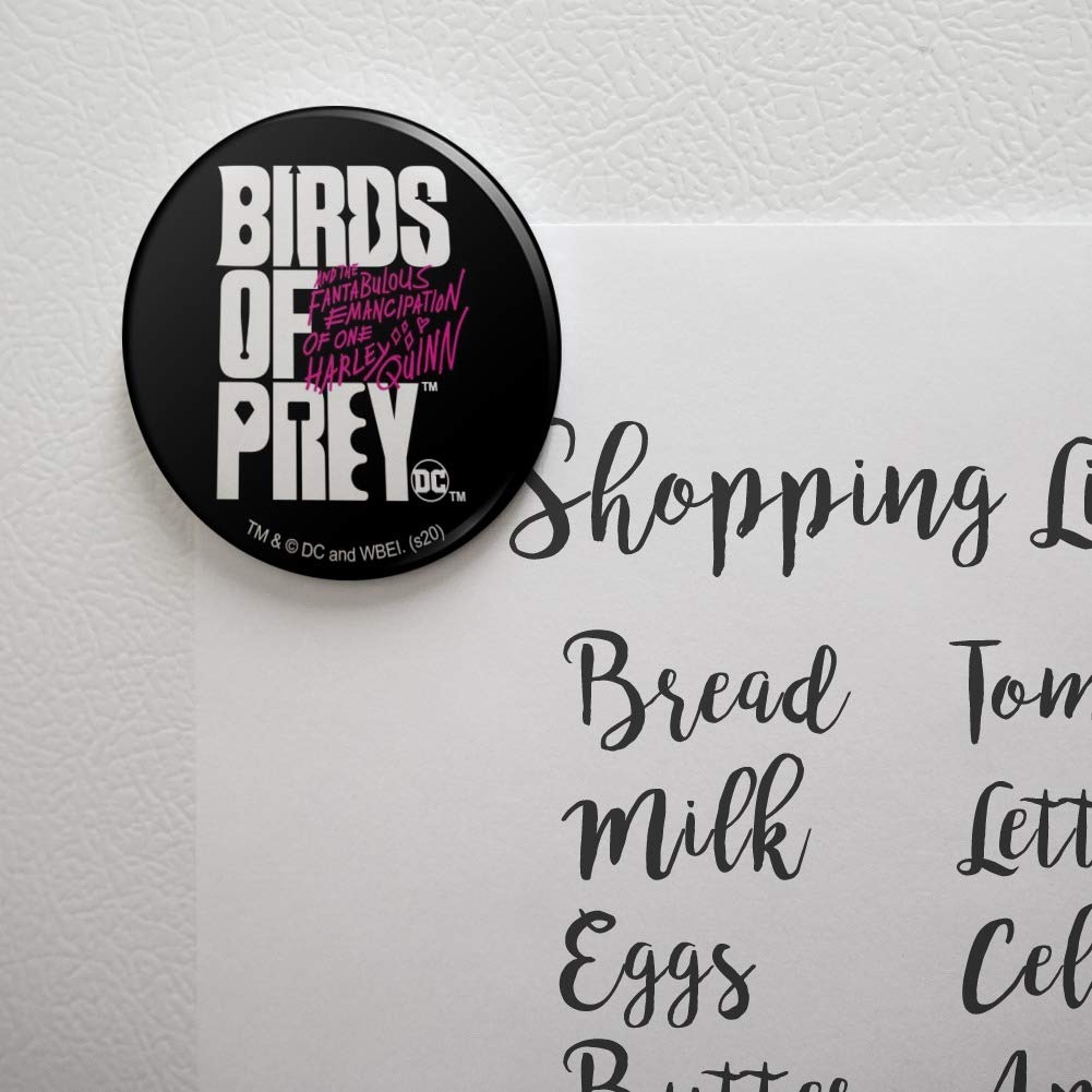 Birds of Prey Movie Logo Refrigerator Magnet - Fun Kitchen Decor for Fridge, Lockers & Office - Perfect DC Comics Fan Gift