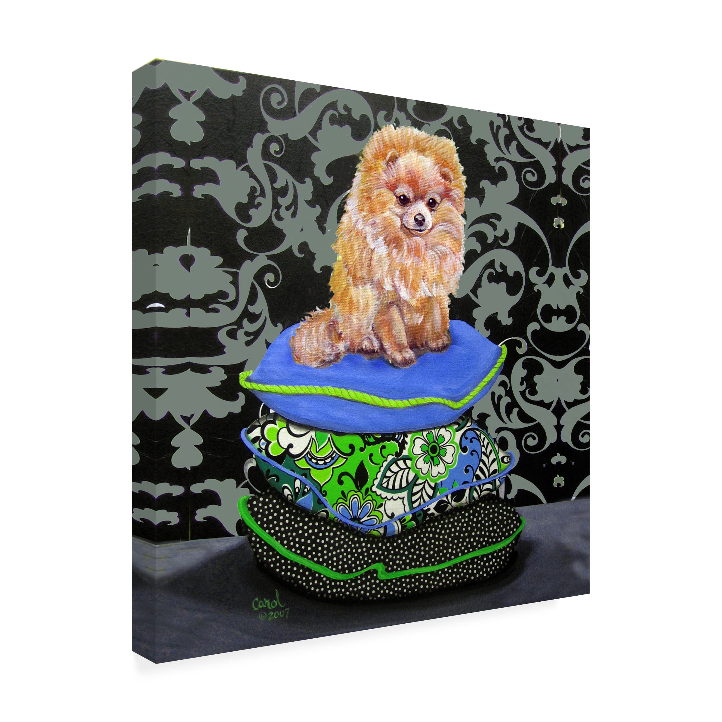 Pomeranian Pillows Canvas Art by Carol Dillon for Pet Lovers