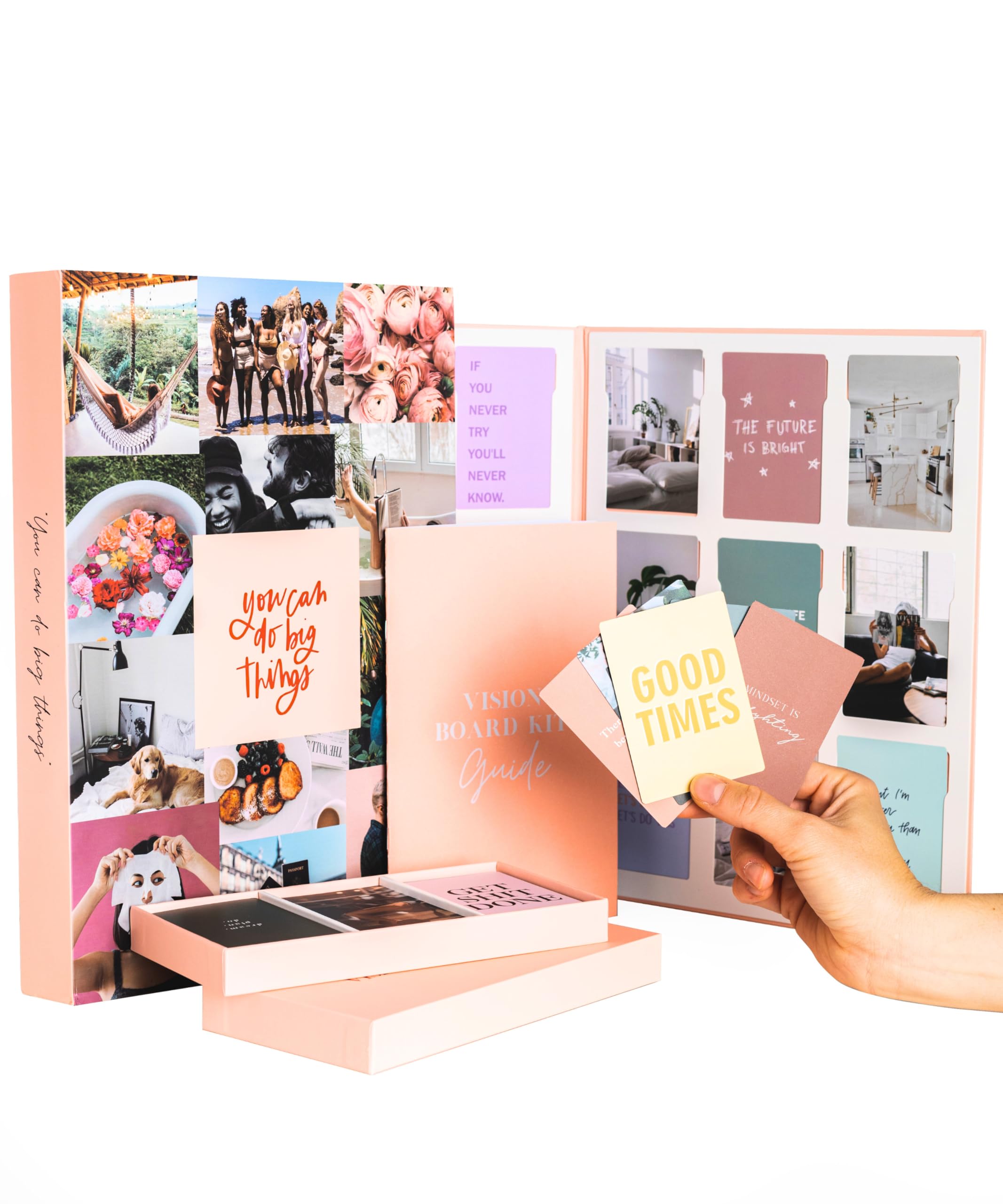 Lamare Vision Board Kit – Premium Dream Board Supplies for Women | Complete Mood Board & Collage Book for Manifestation & Goal Setting | Perfect for Vision Journaling, Creative Visualization & Home Office Decor