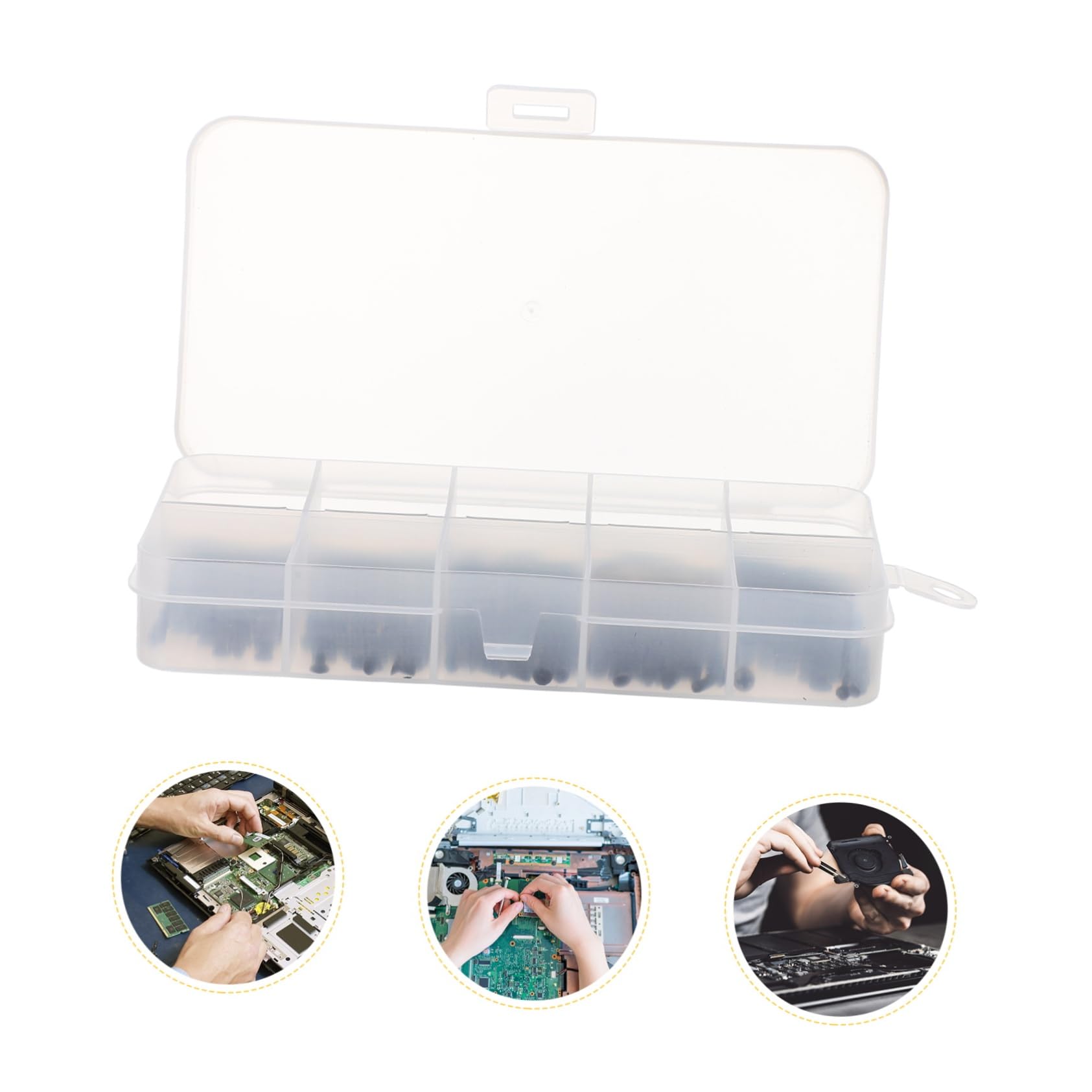 Angoily 500pcs Stainless Steel Computer Repair Screw Kit - Assorted Countersunk Head Screws for Laptop, PC & Electronics Repair | Perfect for IT Technicians & DIY Home Fixes